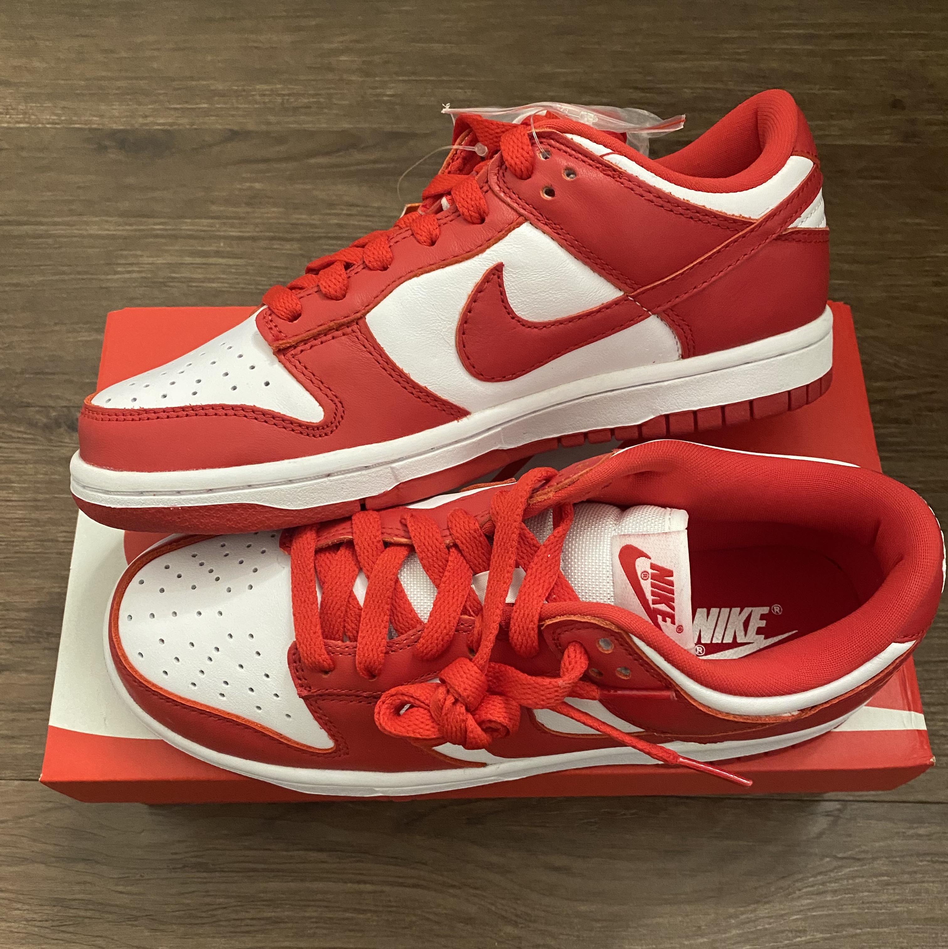 Nike Dunk Low SP White and University Red 2023 착용 스타일