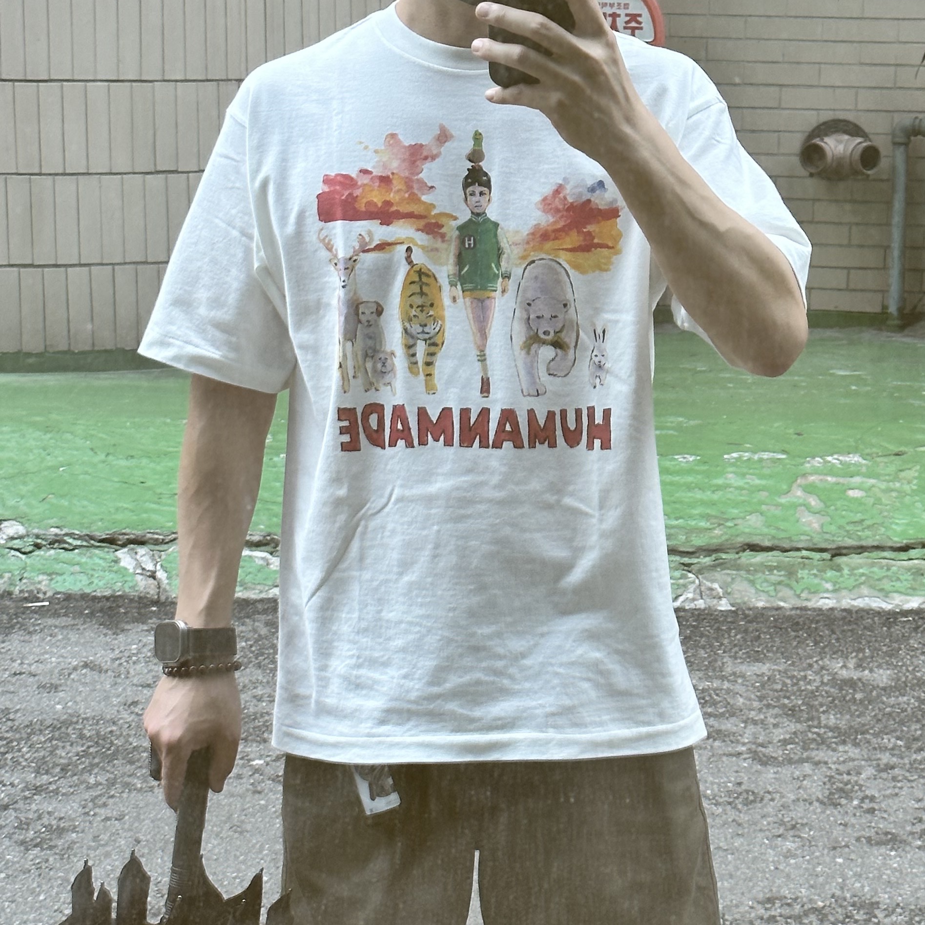 Stussy Washed Stock Bucket Hat Charcoal, Palace Shop Umbrella Black - 22FW 착용 스타일 - 2