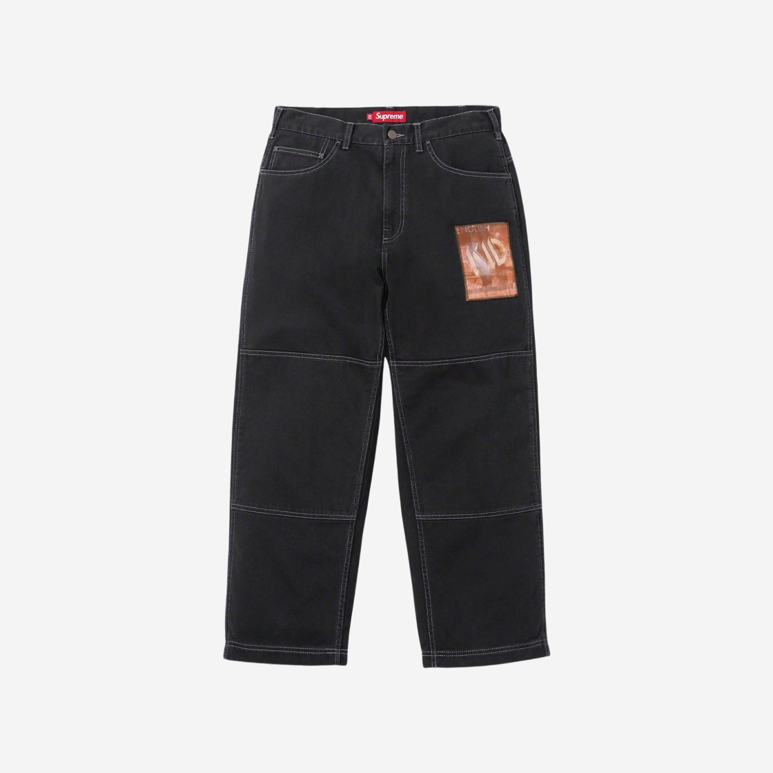 Supreme Mark Leckey Dream English Kid Twill Panel Pants Black - 23FW 상세 이미지 1