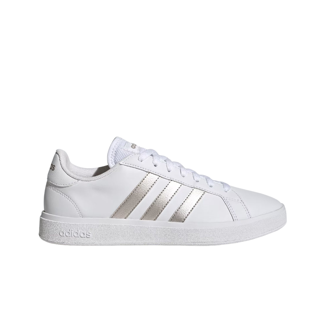 (W) 아디다스 그랜드 코트 클라우드 화이트 플레티넘 메탈릭((W) Adidas Grand Court Cloud White Platinum Metallic) - 1