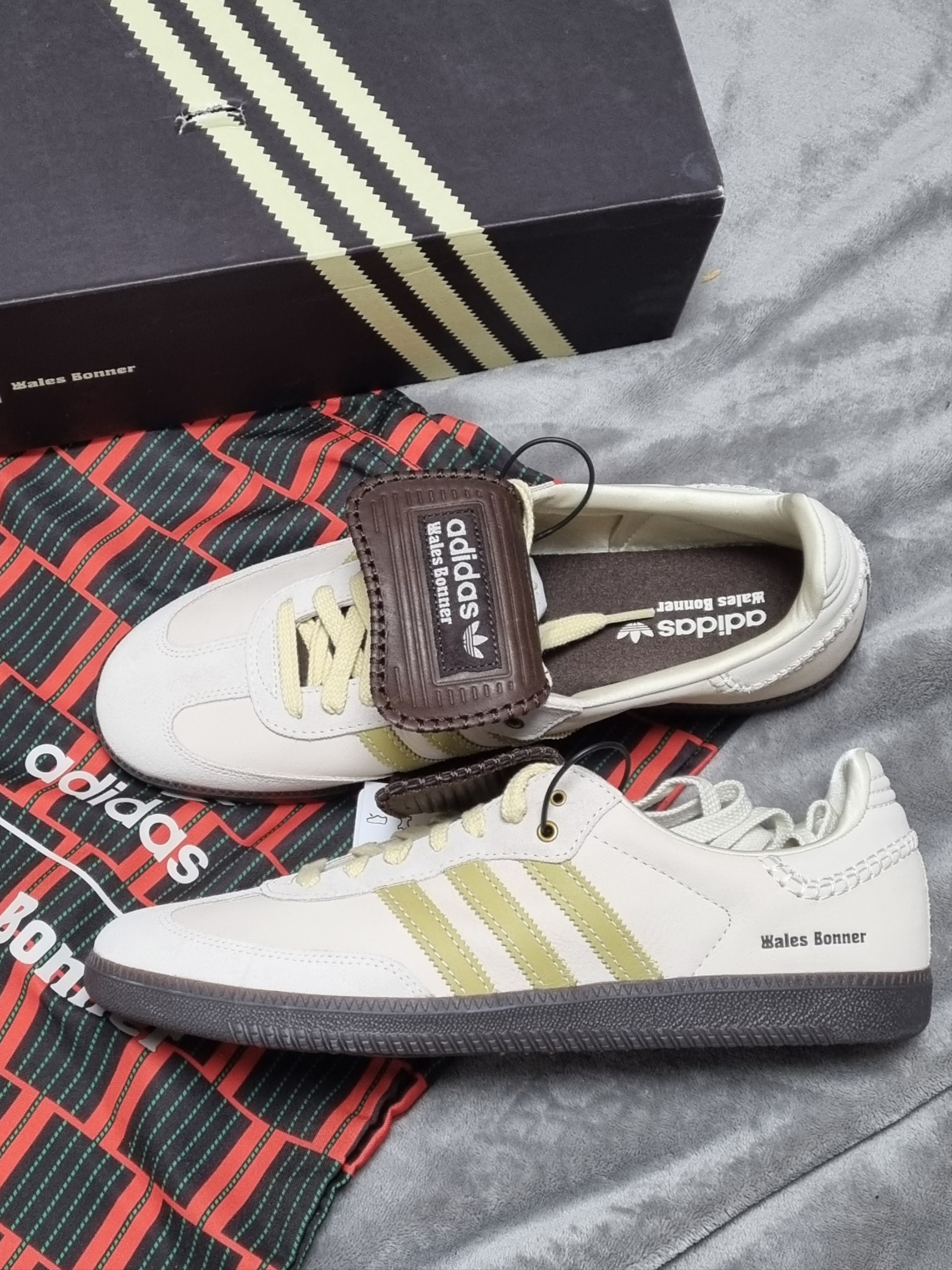 Adidas x Wales Bonner Samba Brown Ecru Tint 착용 스타일