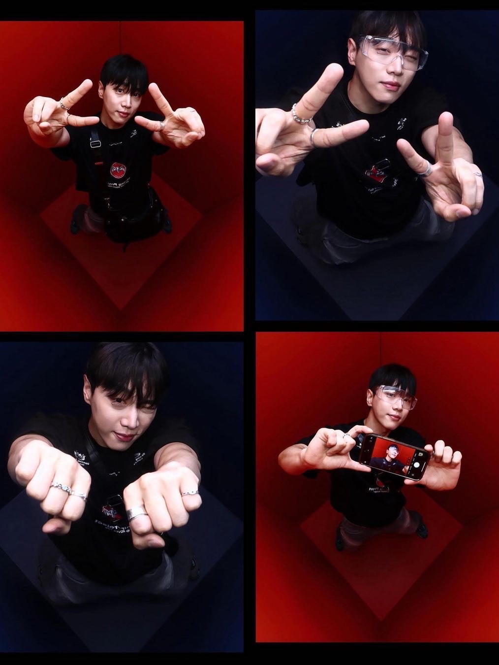 [KREAM 단독] Scudo Signature Link Stone Bold Medium Ring Blue 착용 스타일