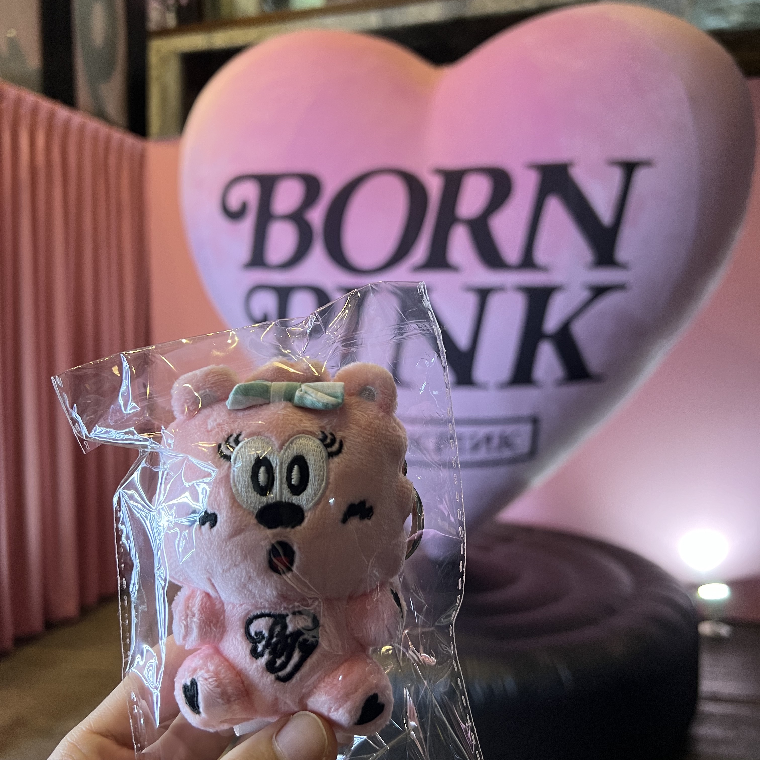 Verdy x Blackpink Binky Keychain Pink 착용 스타일