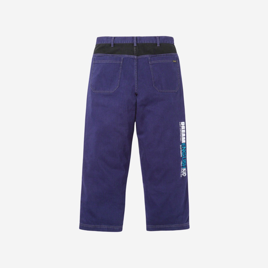 Supreme Mark Leckey Dream English Kid Twill Panel Pants Navy - 23FW 상세 이미지 2