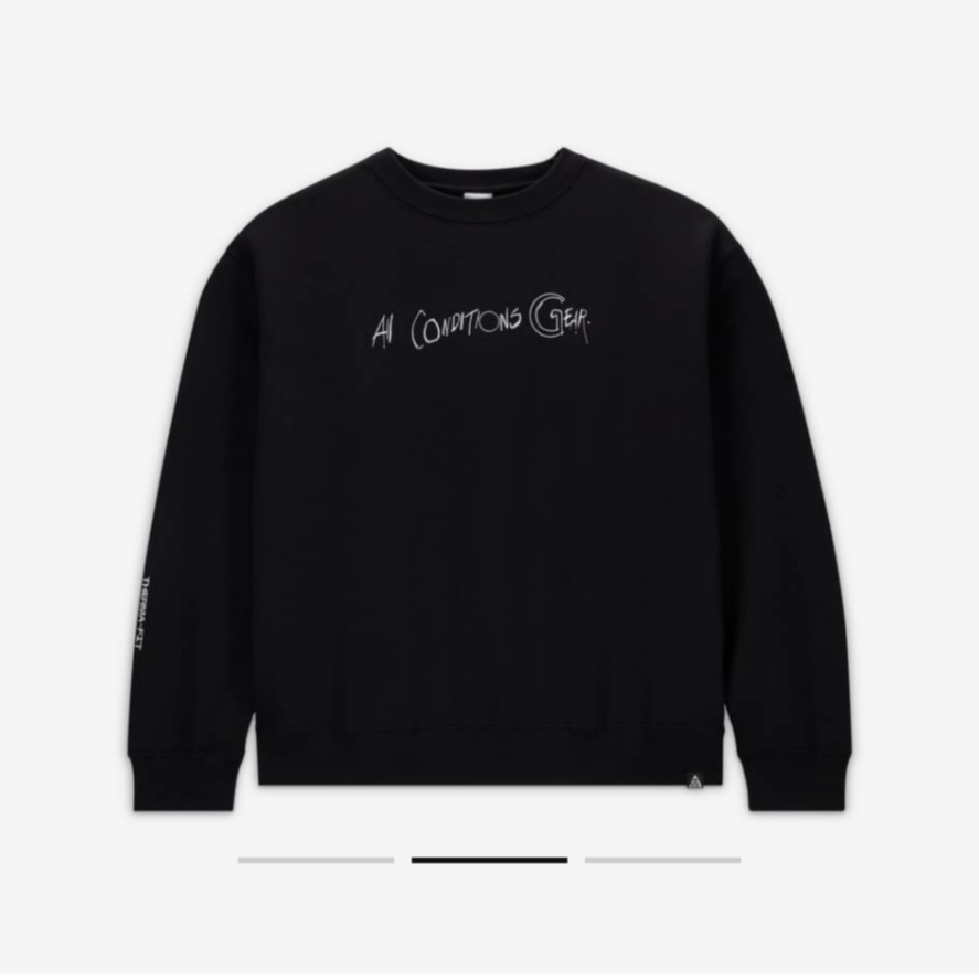 Nike ACG Therma-Fit Ralph Steadman Fleece Crew Black - Asia 착용 스타일 - 2