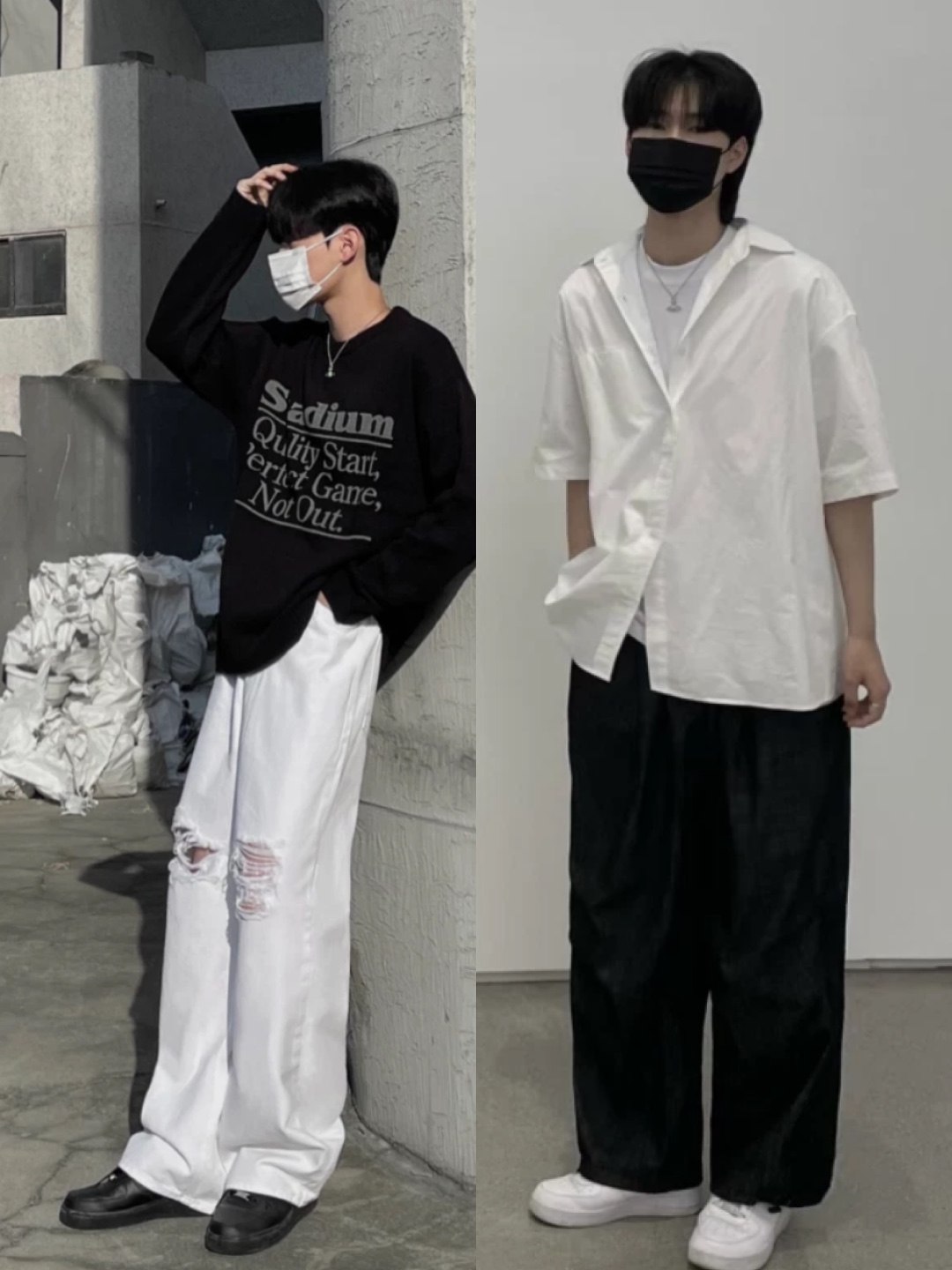 Zara x Ader Error Oversize Blazer Black, Nike Air Force 1 '07 Low Triple Black 착용 스타일 - 3