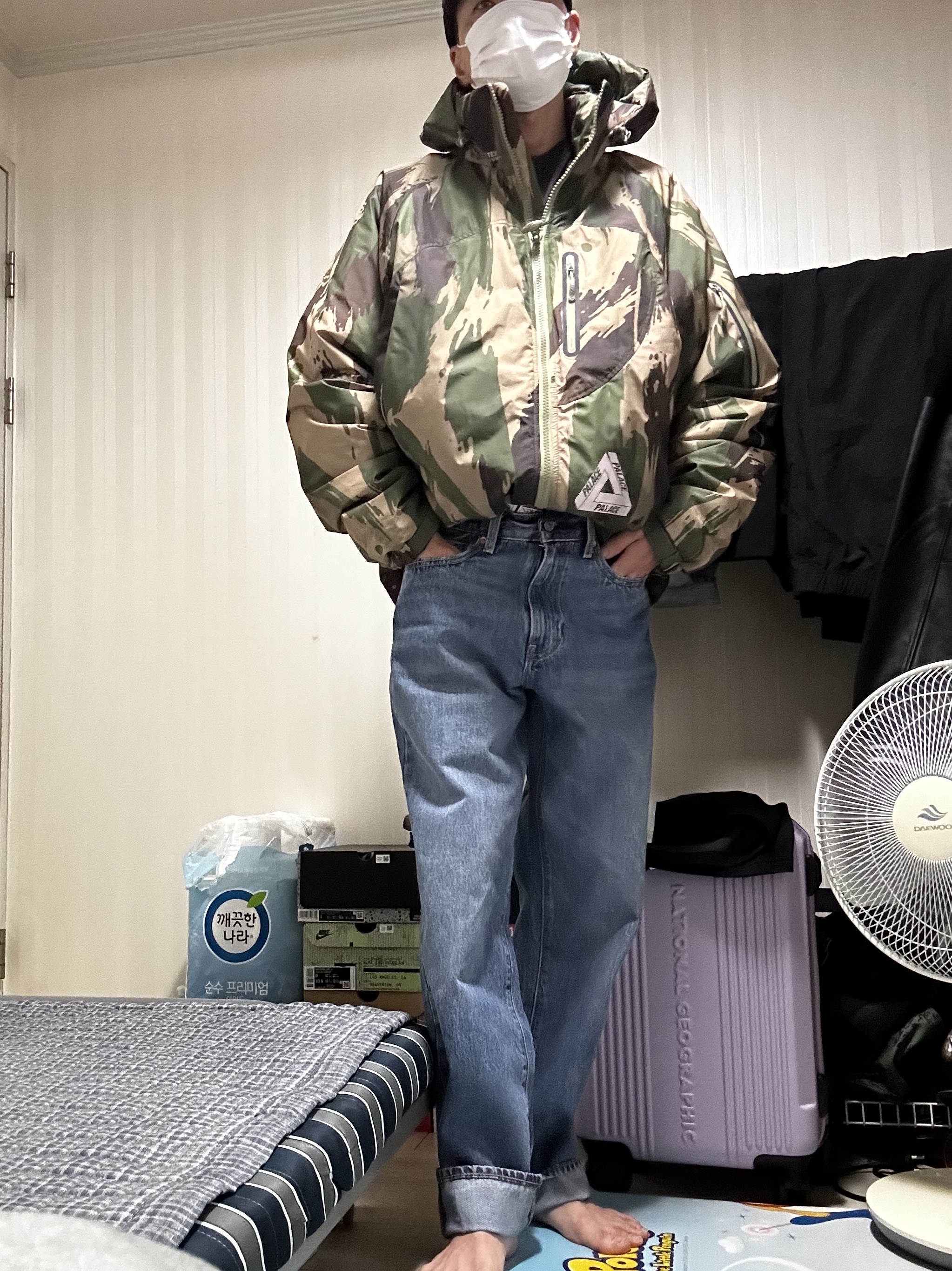 Palace Gore-Tex Infinium Loft Jacket Camo - 22FW 착용 스타일