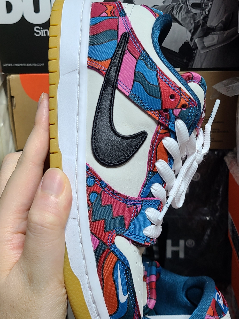 Nike x Parra SB Dunk Low Pro Abstract Art 착용 스타일 - 4
