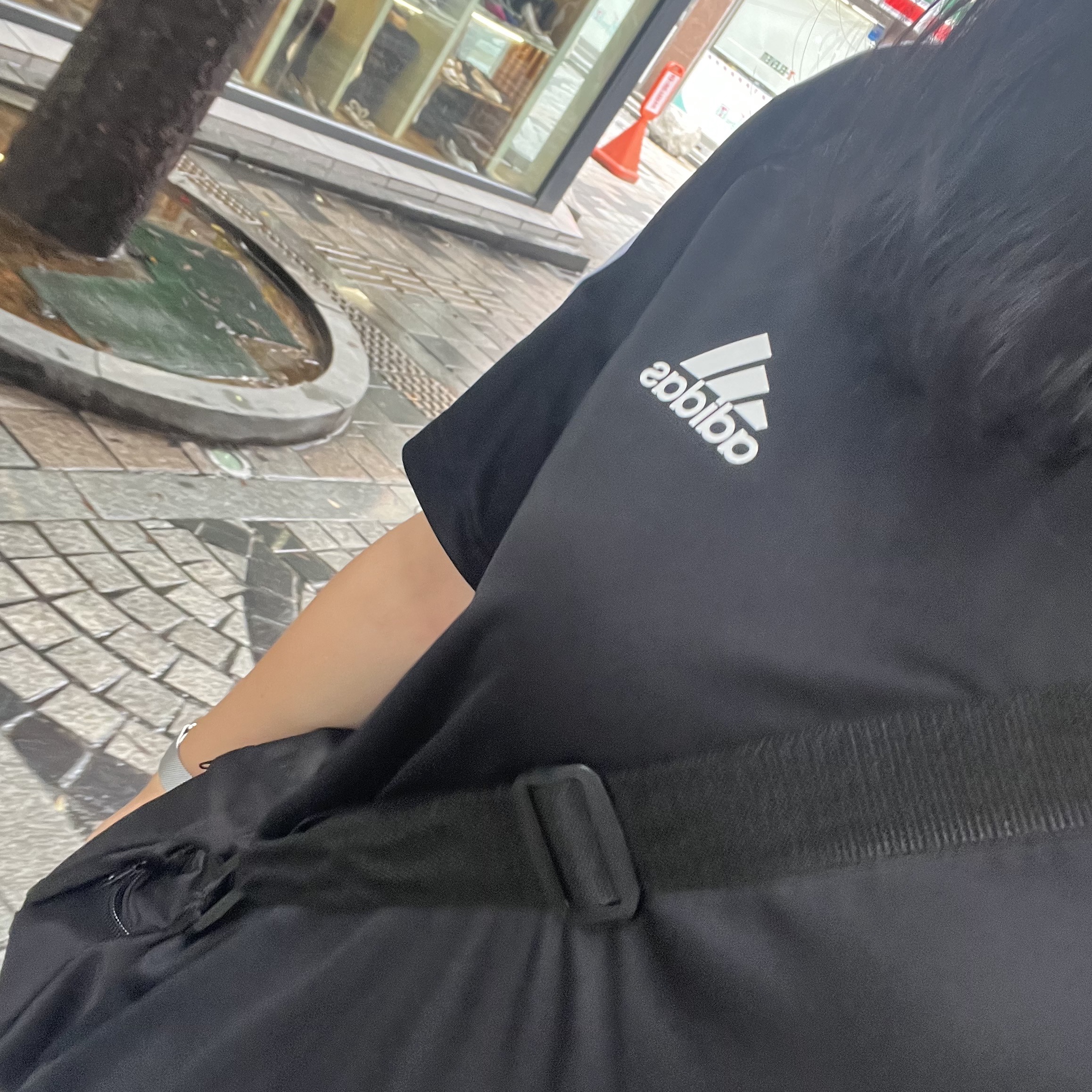 Adidas Aeroready Sereno 3-Stripes T-Shirt Black - KR Sizing 착용 스타일