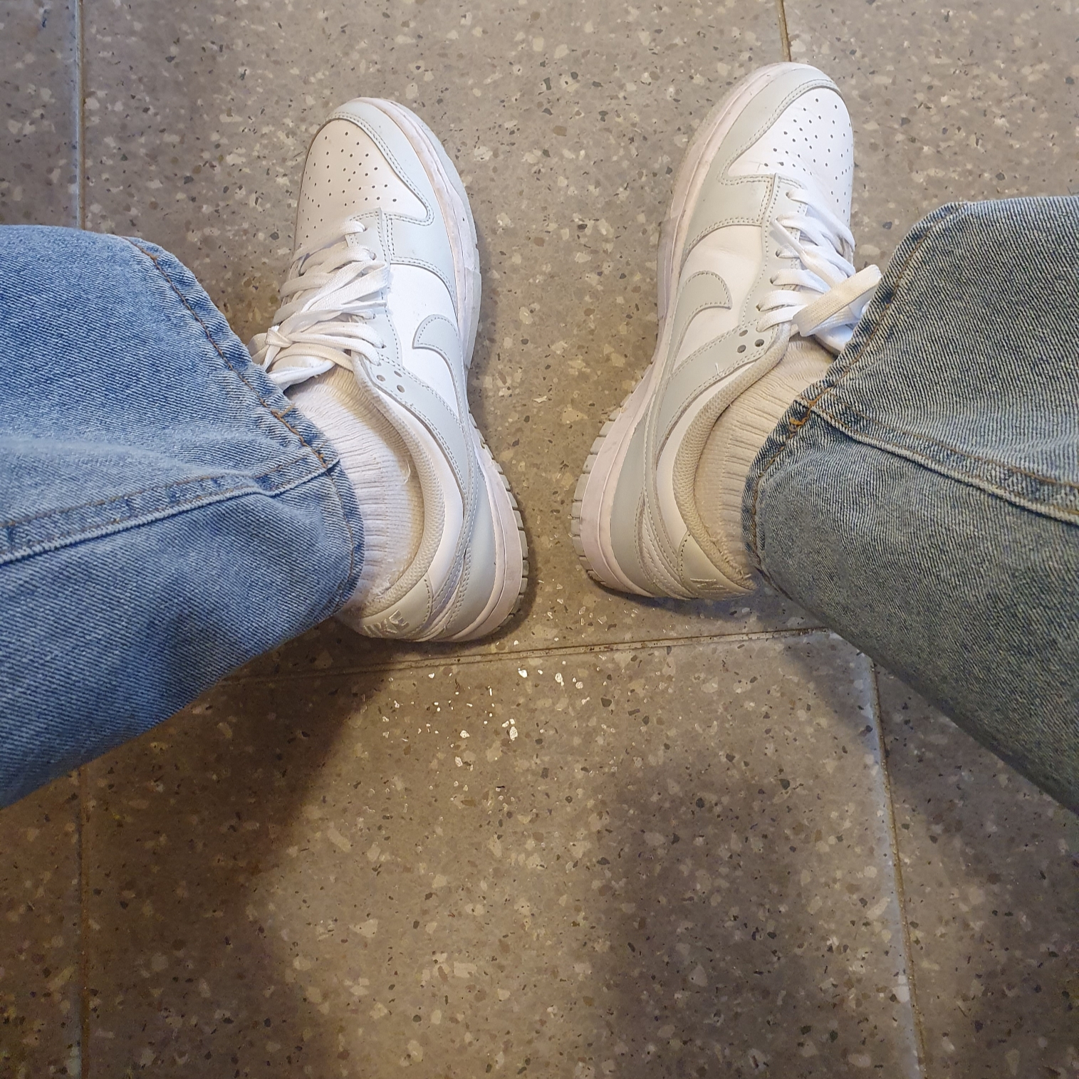 (W) Nike Dunk Low Photon Dust 착용 스타일
