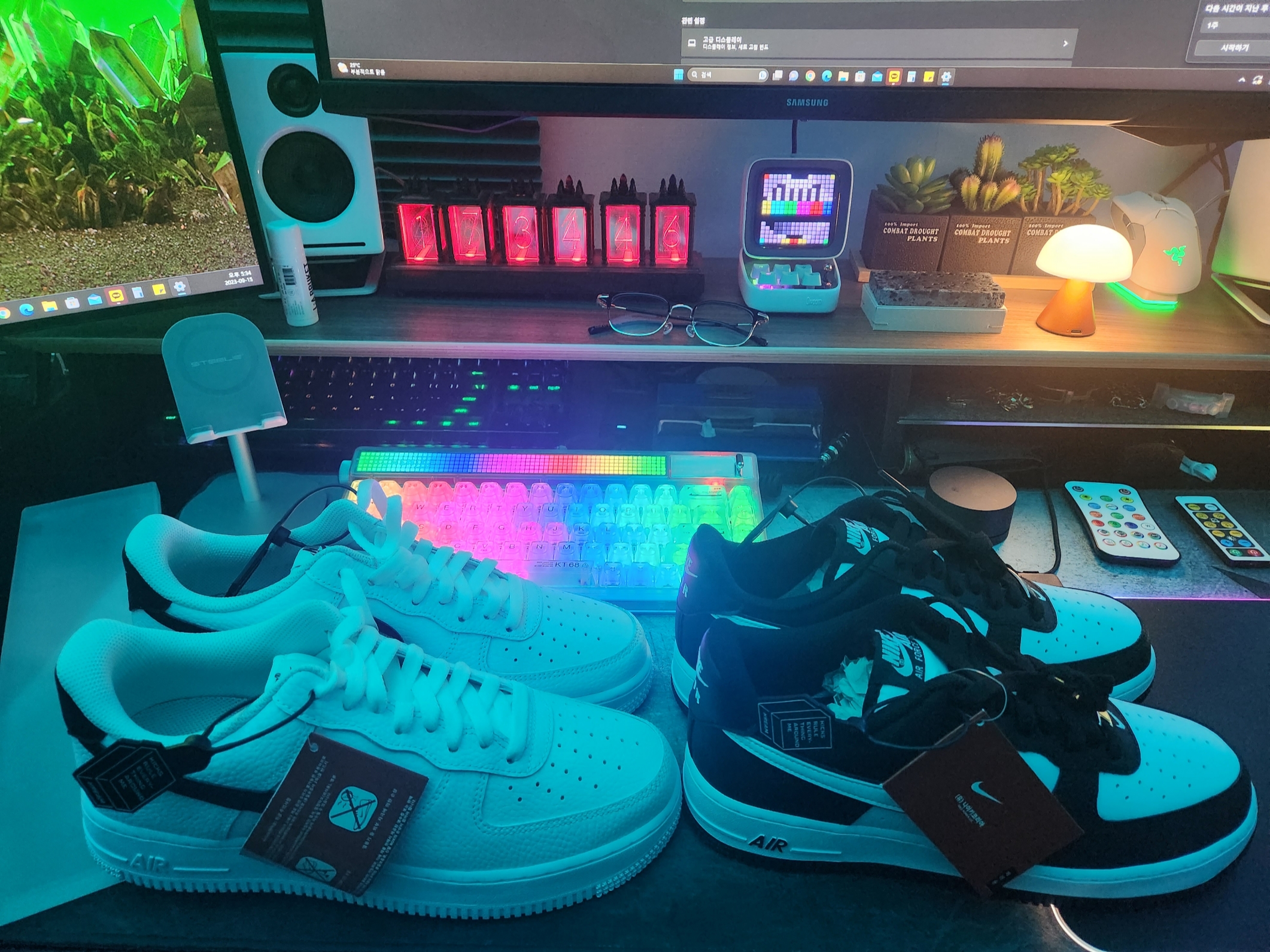 Nike Air Force 1 '07 Black White, Nike Air Force 1 '07 White Black 착용 스타일 - 2