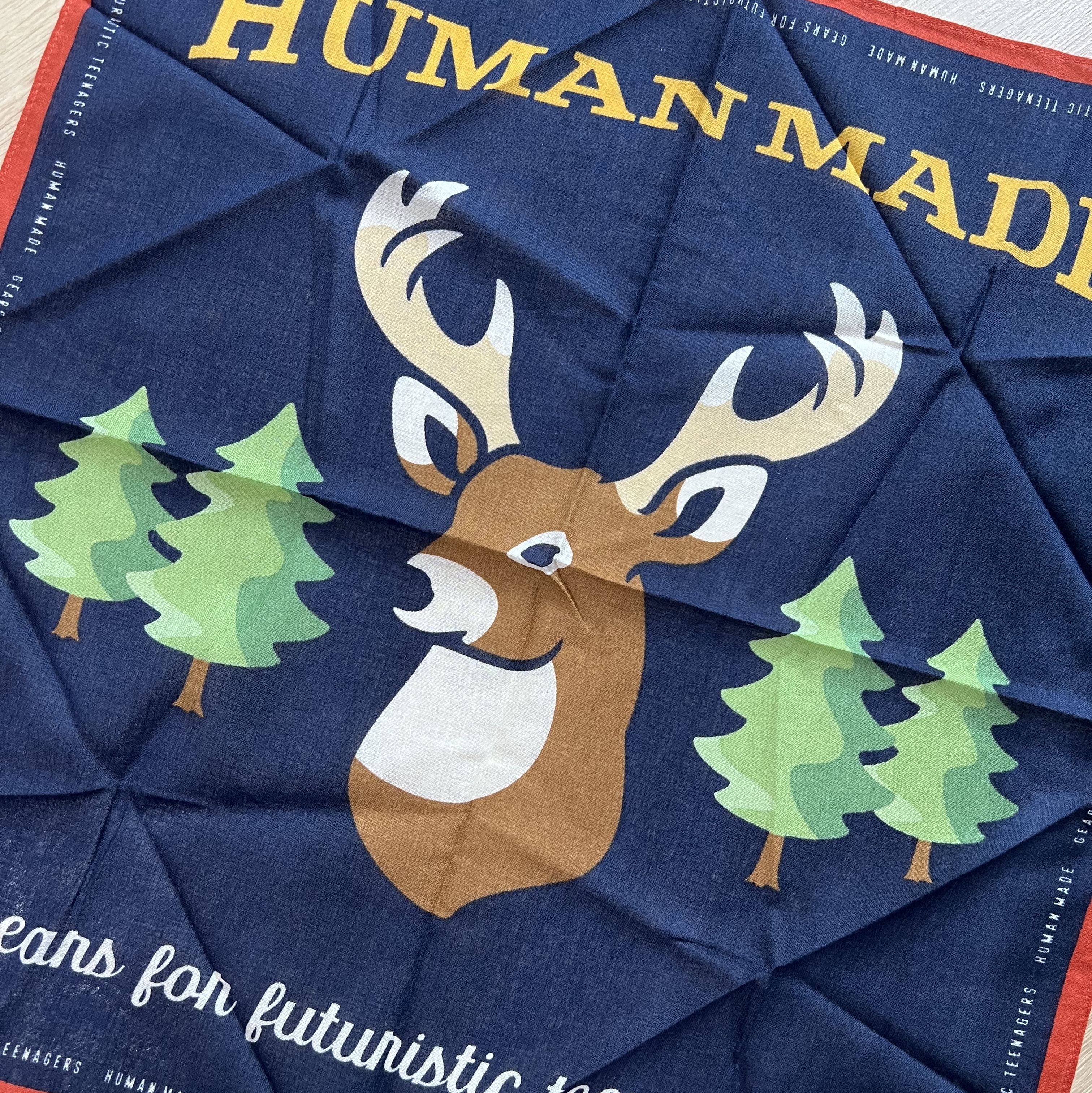 Human Made Bandana #2 Navy 착용 스타일