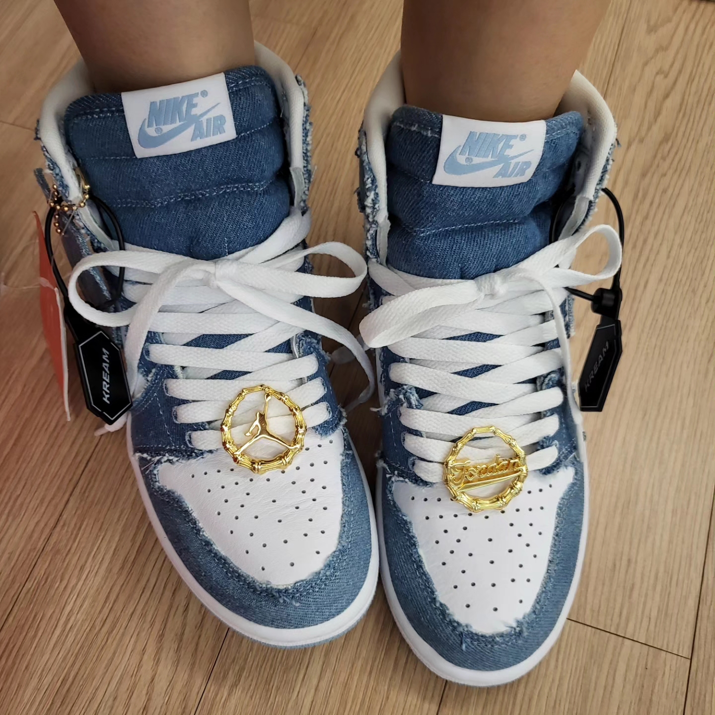 (W) Jordan 1 Retro High OG Denim 착용 스타일 - 4