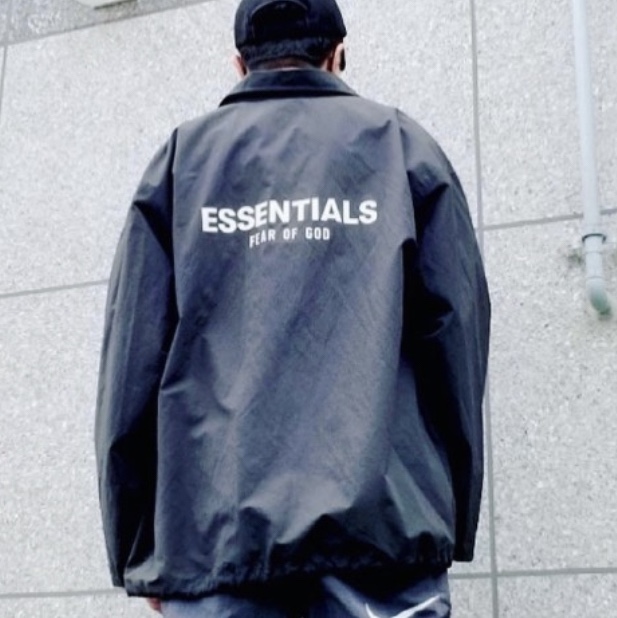 Essentials Coach Jacket Dark Slate/Stretch Limo/Black - 20FW, Nike x Stussy Beach Pants Off Noir 착용 스타일 - 2