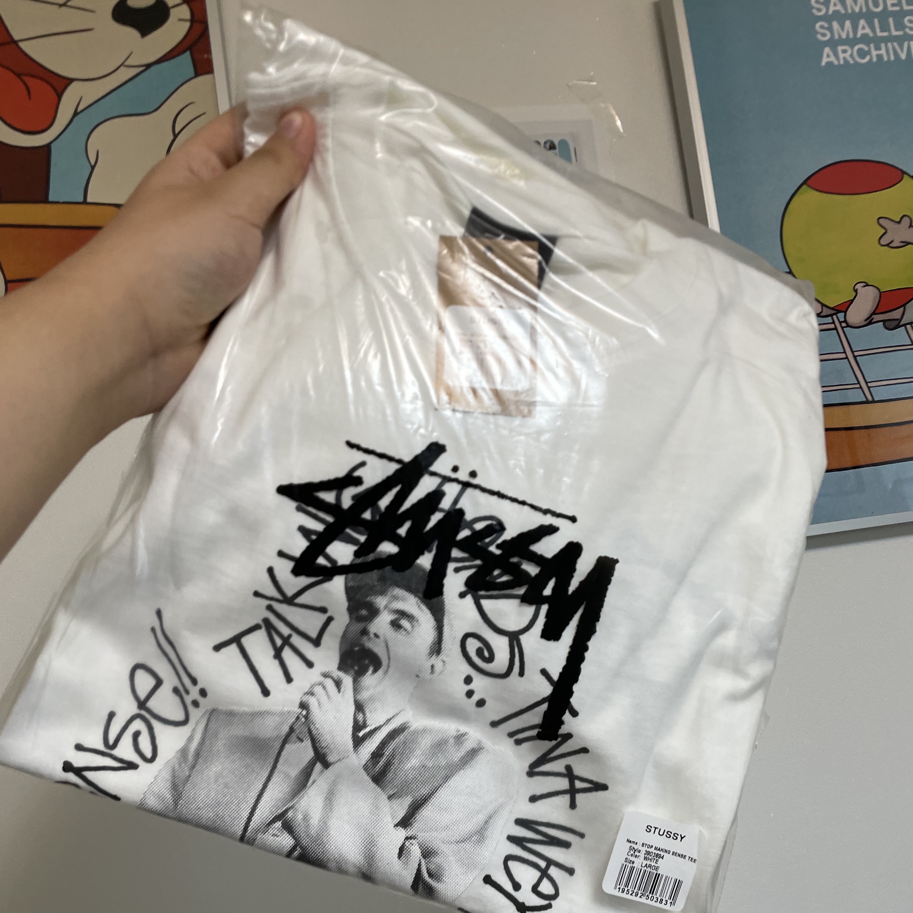Stussy x Talking Heads Stop Making Sense T-Shirt White 착용 스타일