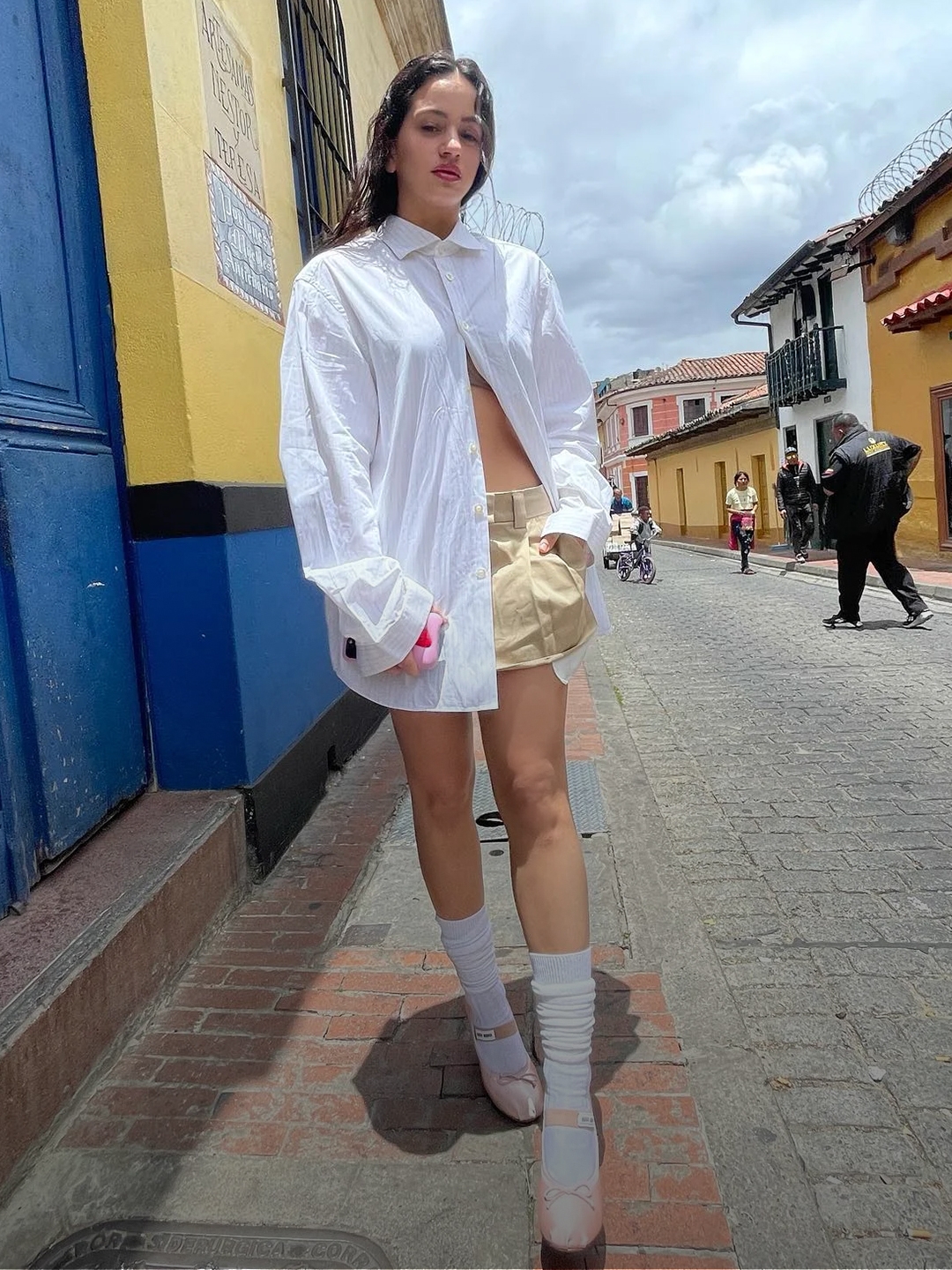 Porta Women Dry Cargo Skirt Light Beige, KYO Women Swallow Cargo Mini Skirt Red 착용 스타일 - 2