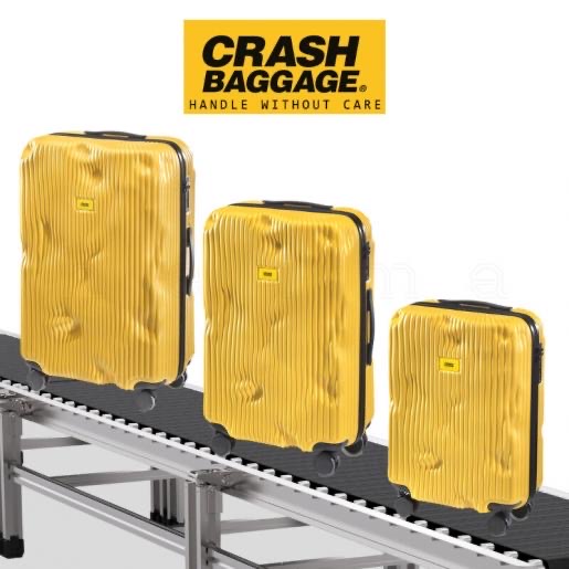 CRASH BAGGAGE Icon 31inch Stripe Yellow 착용 스타일