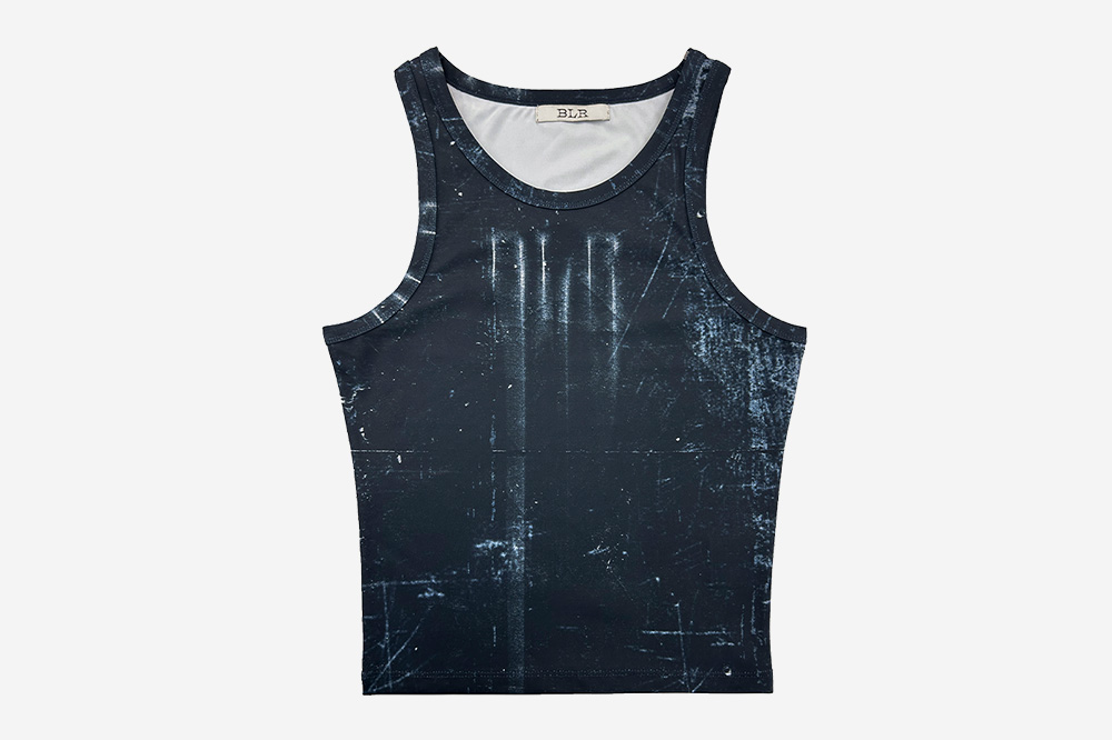 BLR Printed Sleeveless Black 상세 이미지 1