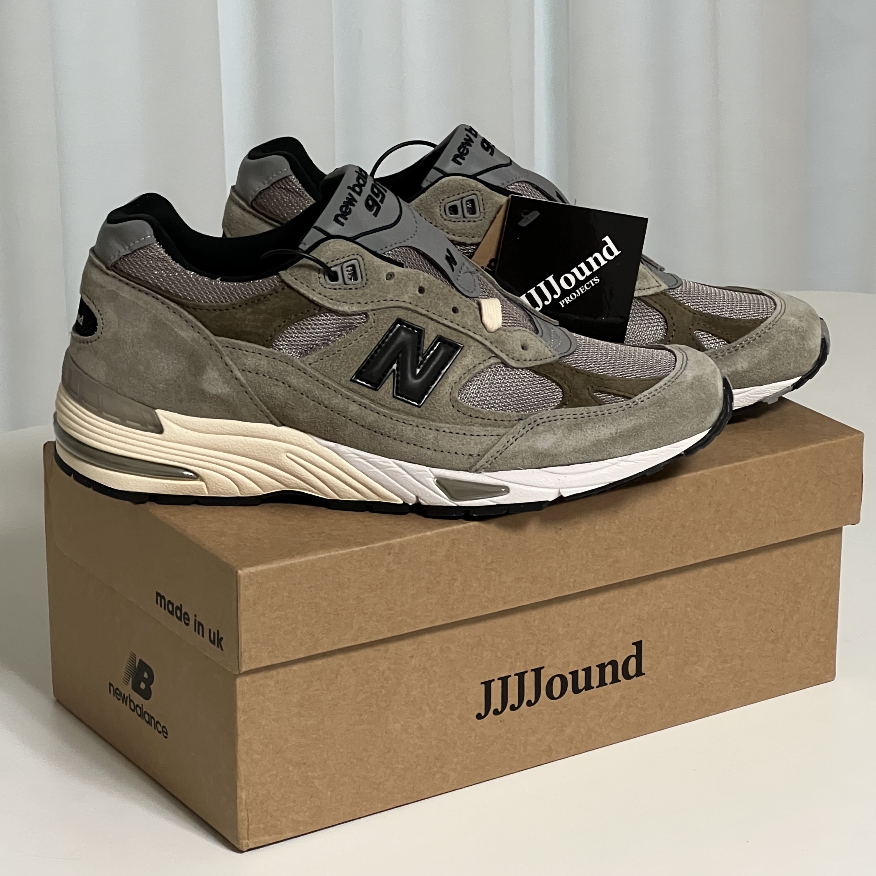 New Balance x JJJJound 991 Made in UK Grey 착용 스타일 - 2