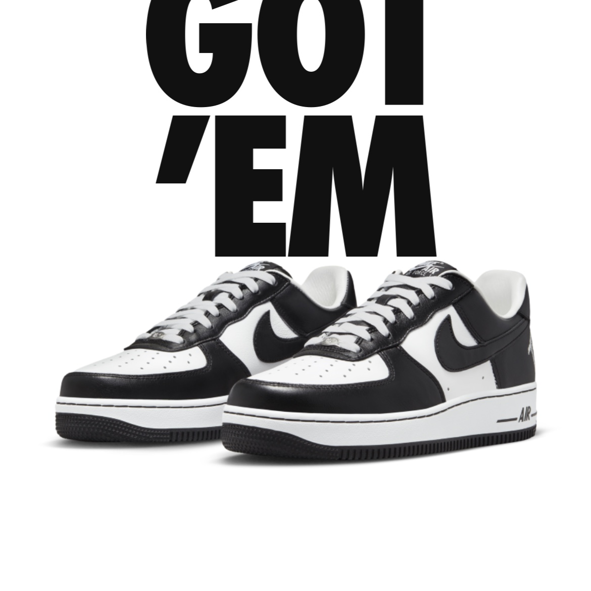 Nike x Terror Squad Air Force 1 Low QS Blackout 착용 스타일