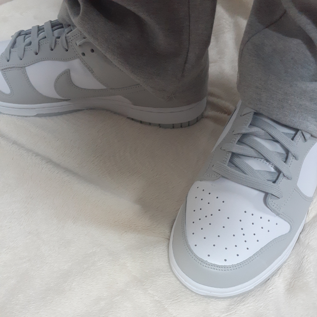 Nike Dunk Low Retro Grey Fog 착용 스타일 - 2