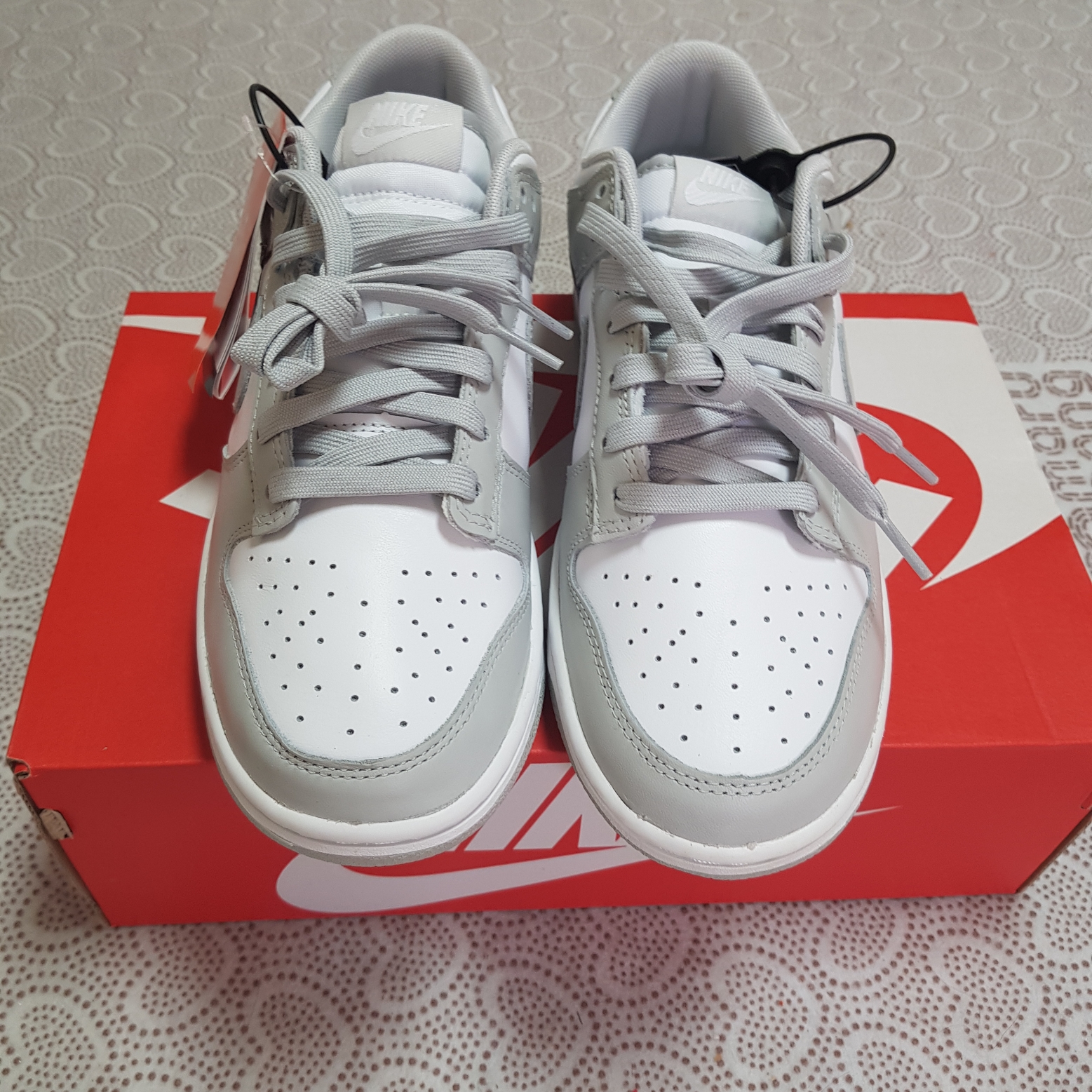 Nike Dunk Low Retro Grey Fog 착용 스타일 - 1