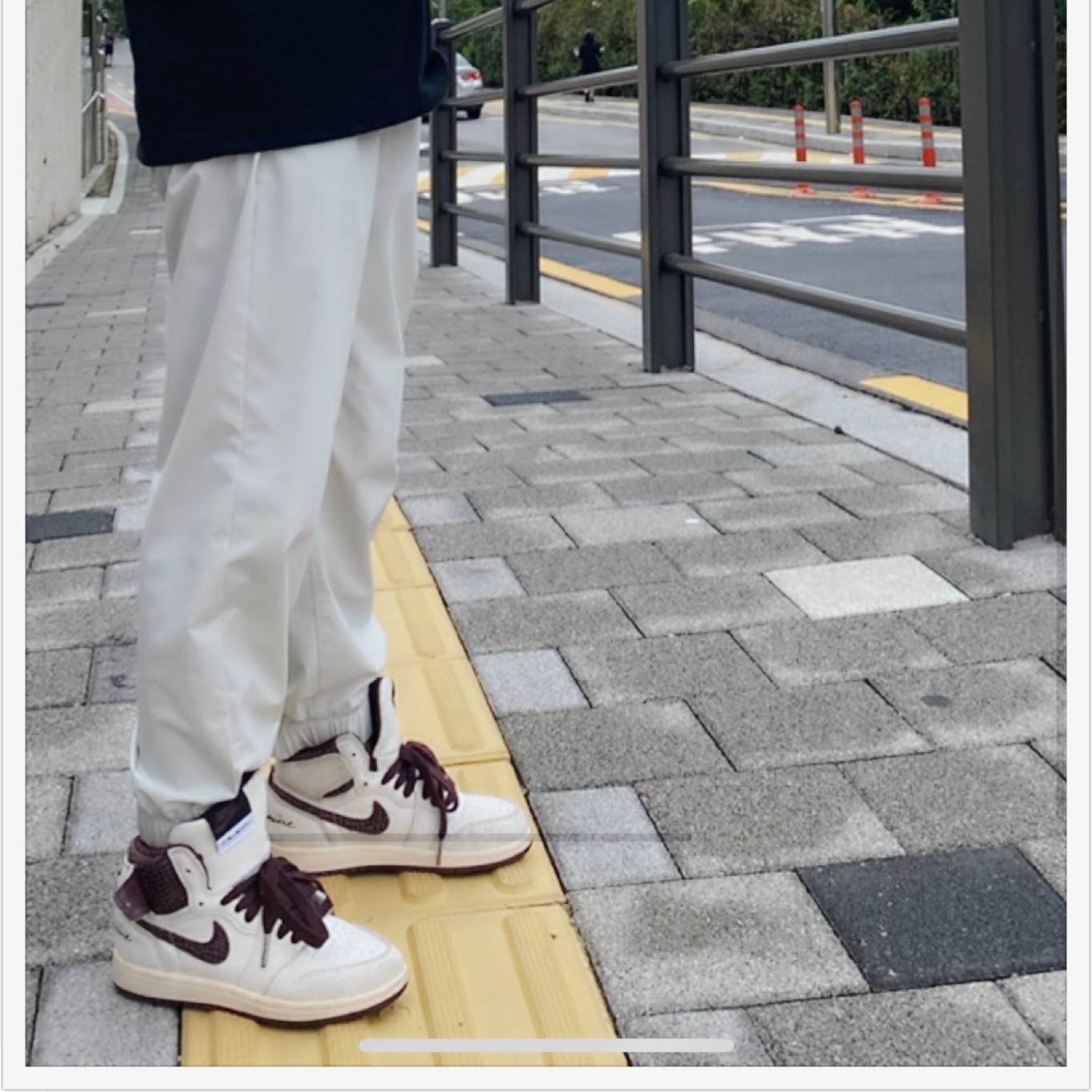 (PS) Jordan 1 x A Ma Maniere Retro High OG SP Burgundy and Sail 착용 스타일
