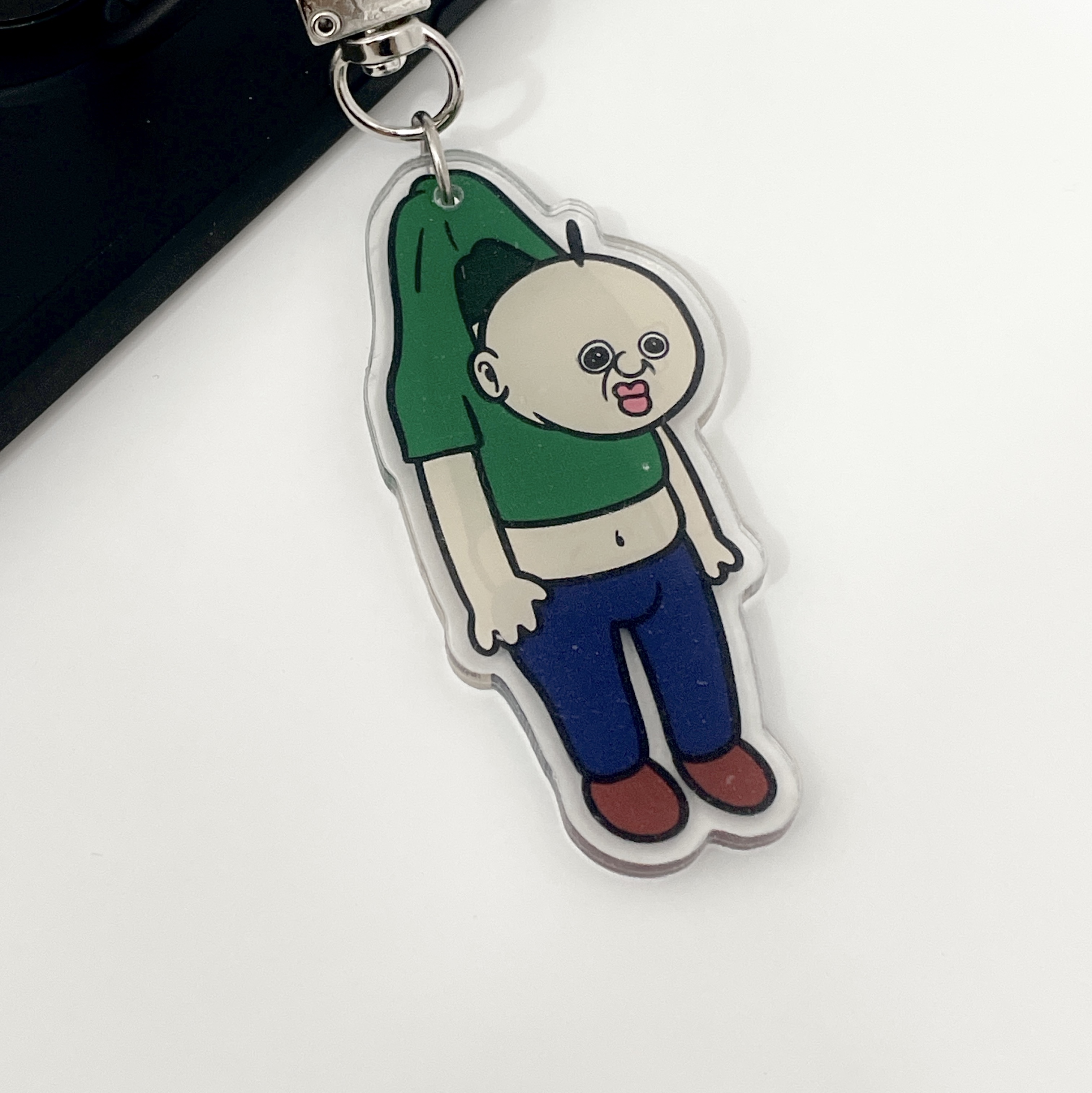 Bbangbbang Hanging Acrylic Keyring 착용 스타일