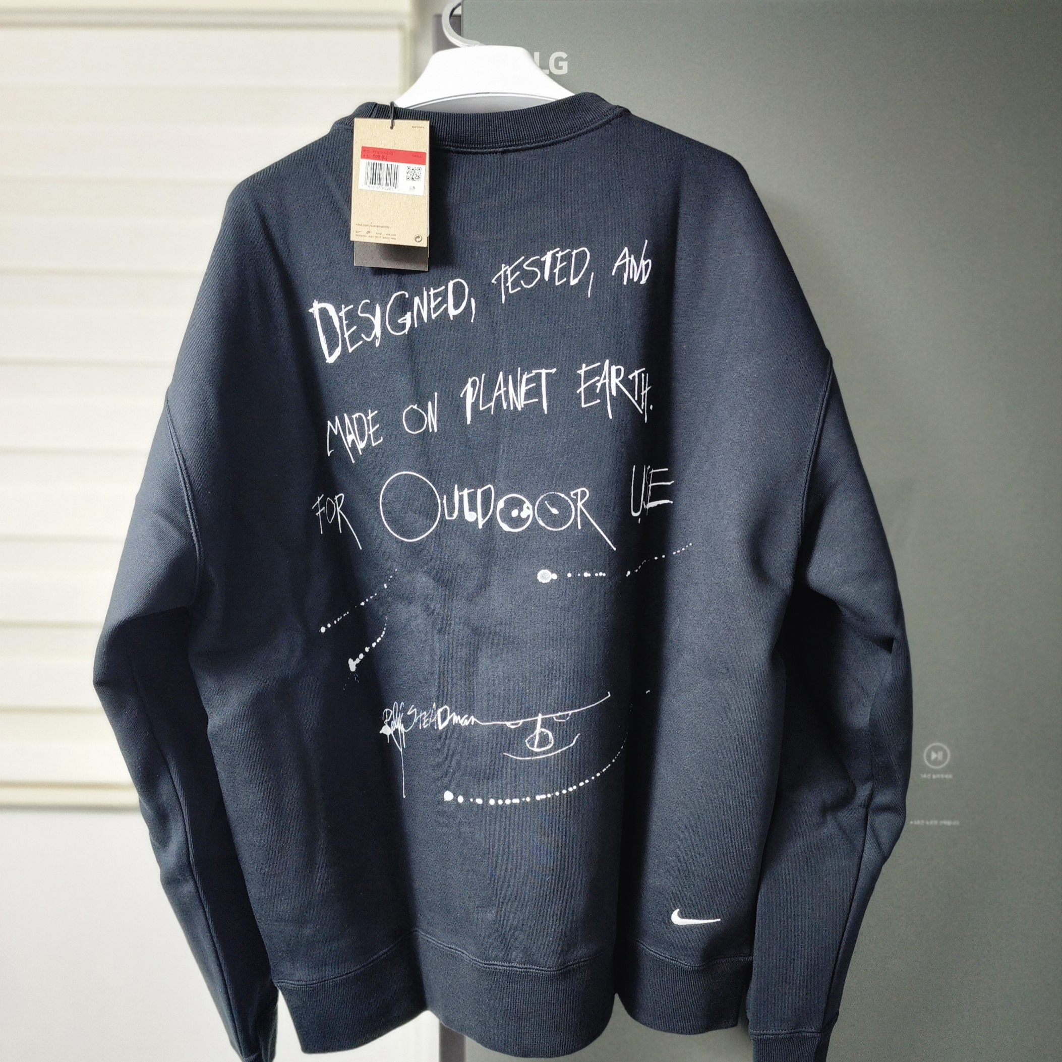 Nike ACG Therma-Fit Ralph Steadman Fleece Crew Black - Asia 착용 스타일 - 2