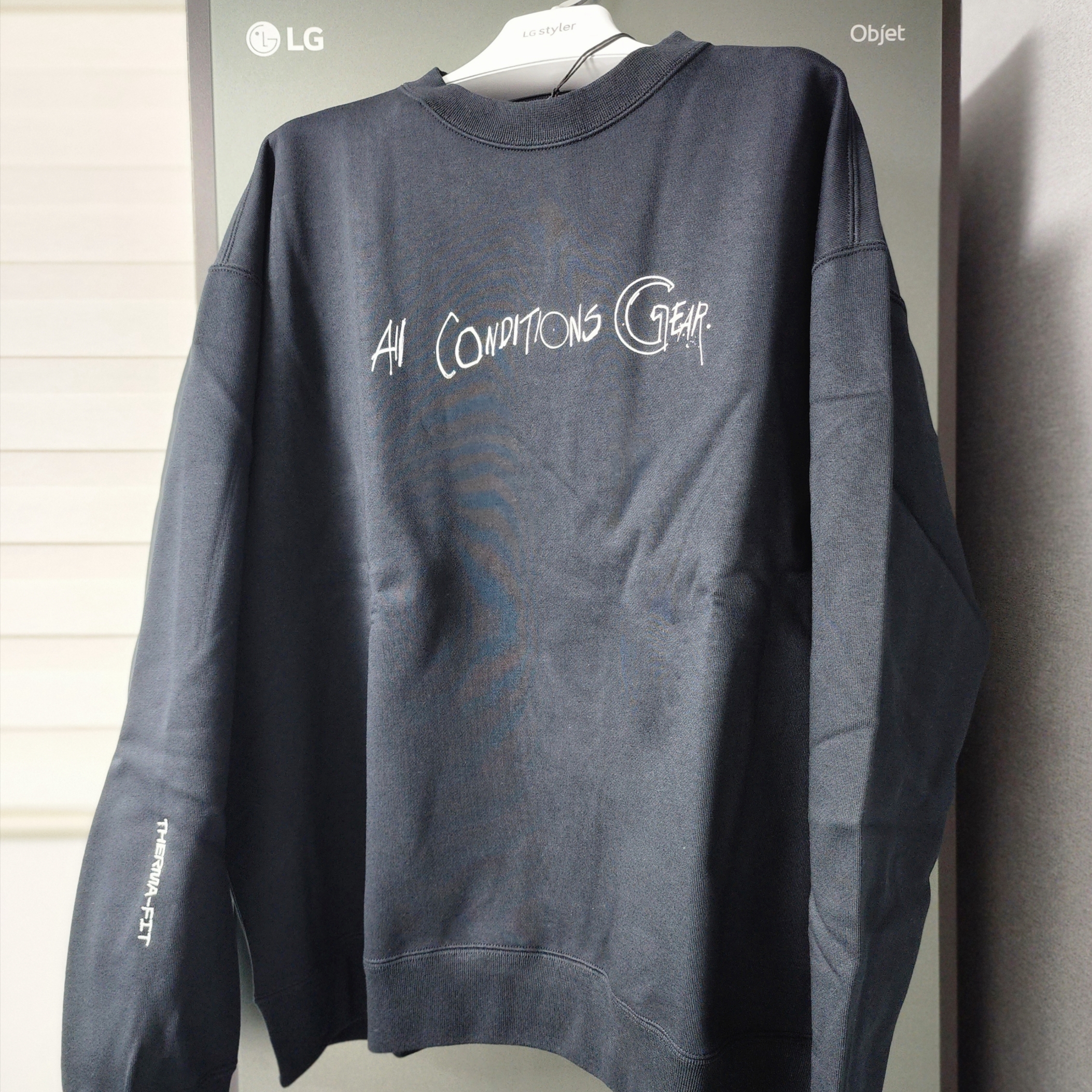 Nike ACG Therma-Fit Ralph Steadman Fleece Crew Black - Asia 착용 스타일 - 1