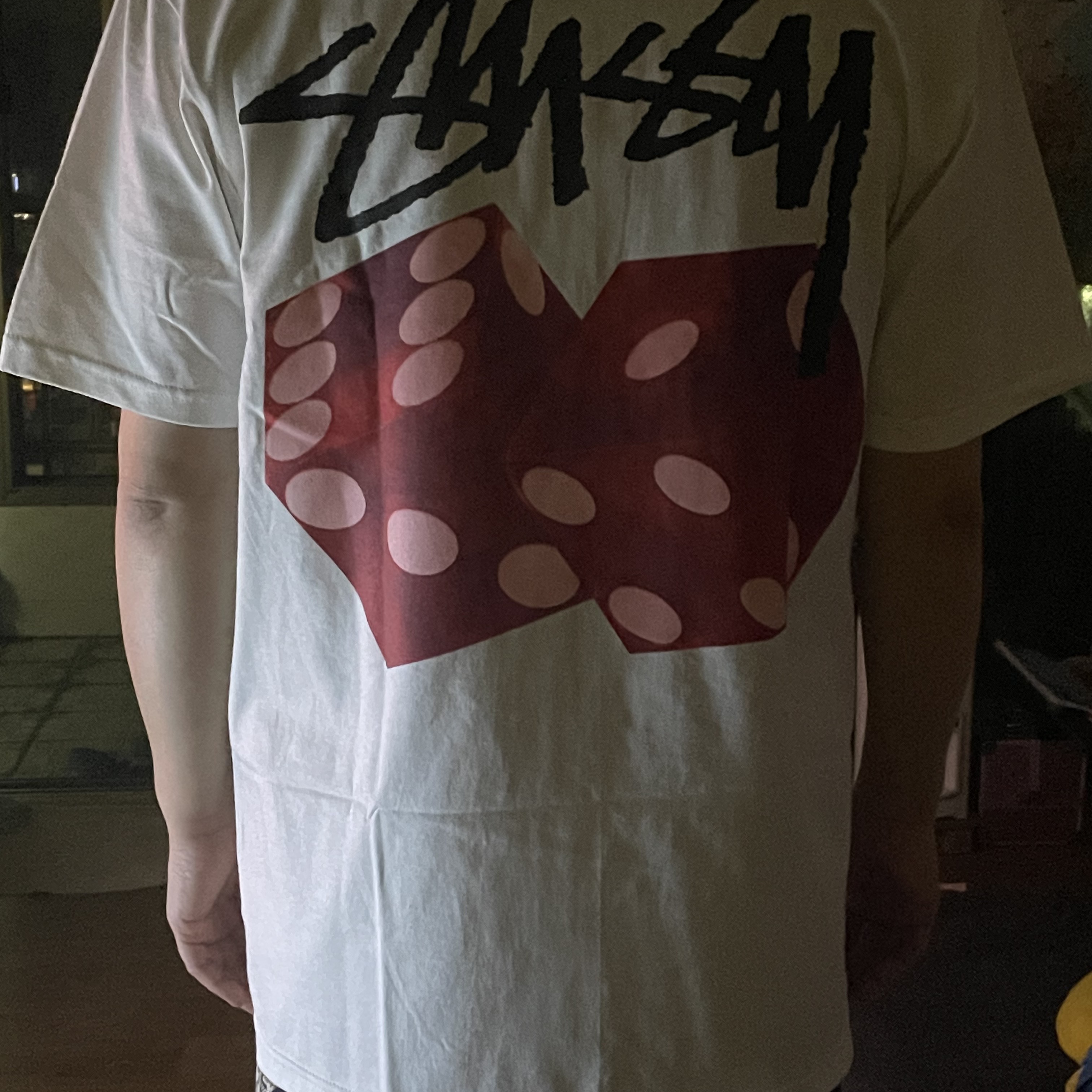Stussy Diced Out T-Shirt White 착용 스타일