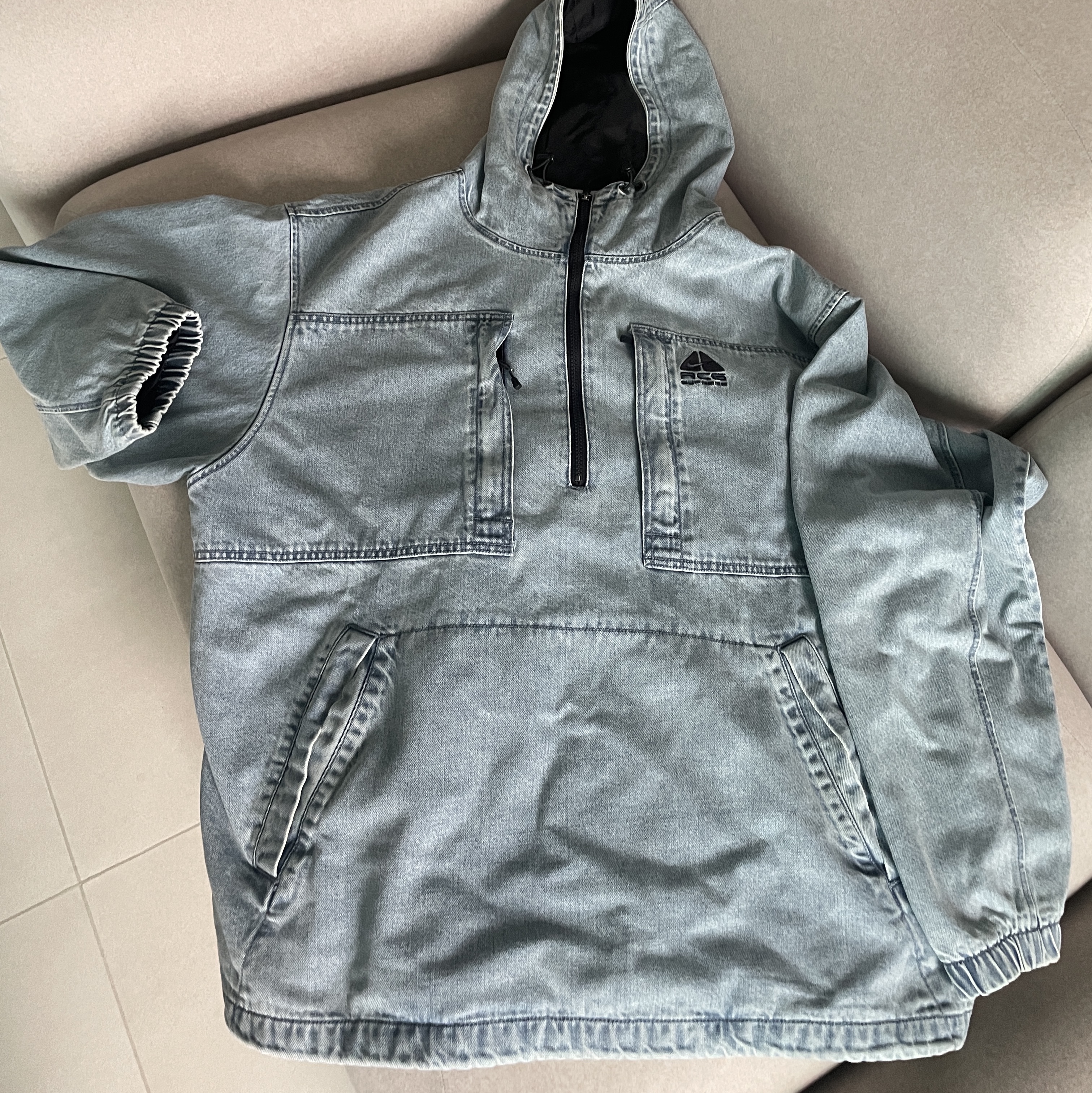 Supreme x Nike ACG Denim Pullover Washed Blue - 22FW 착용 스타일