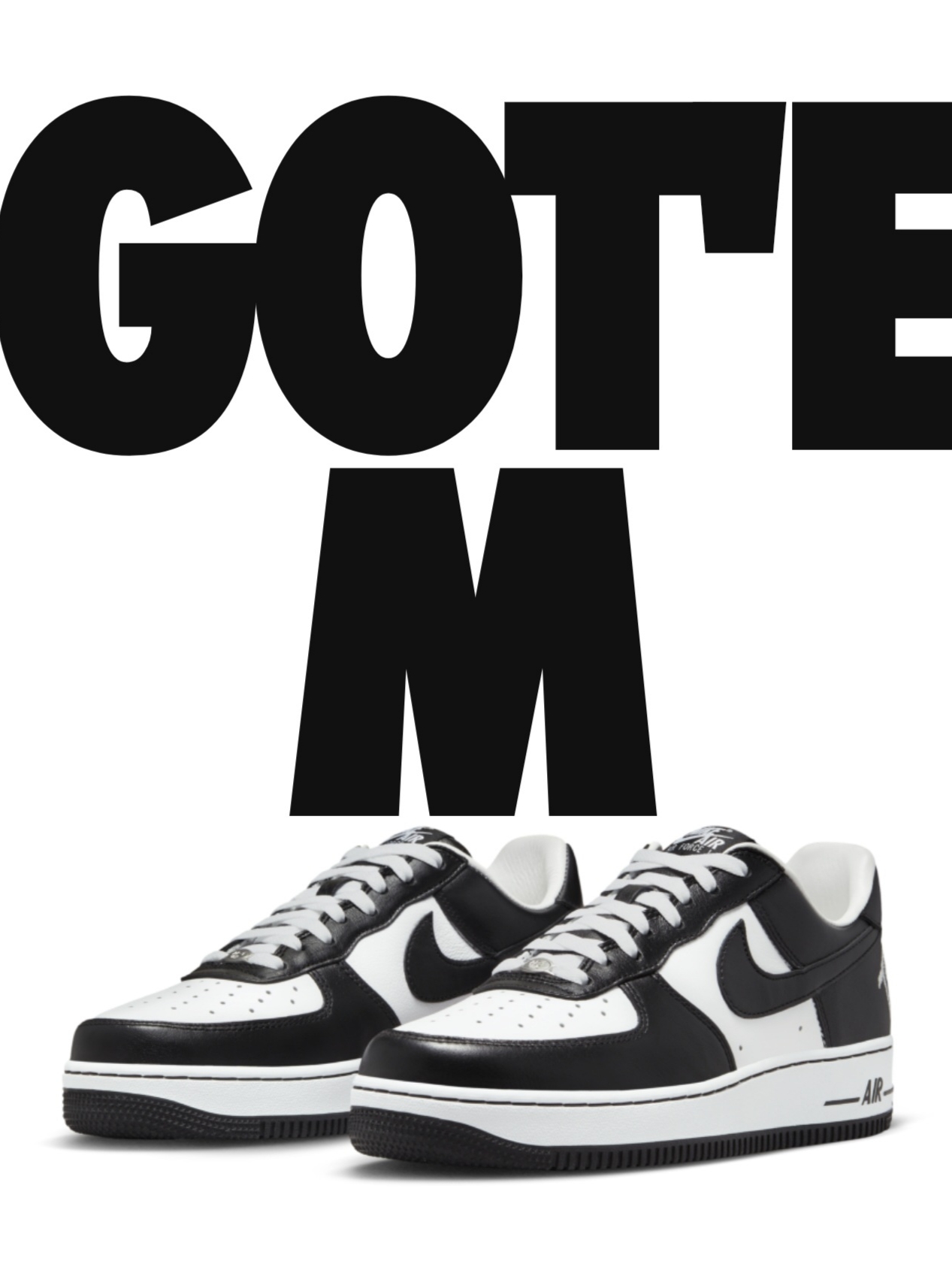 Nike x Terror Squad Air Force 1 Low QS Blackout 착용 스타일