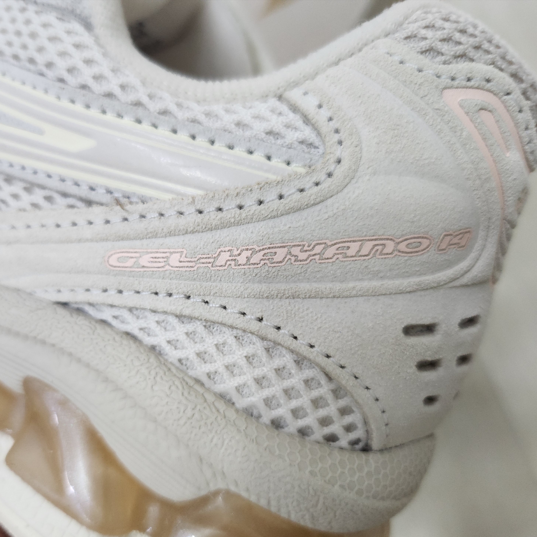 (W) Asics Gel-Kayano 14 Cream Blush 착용 스타일 - 3