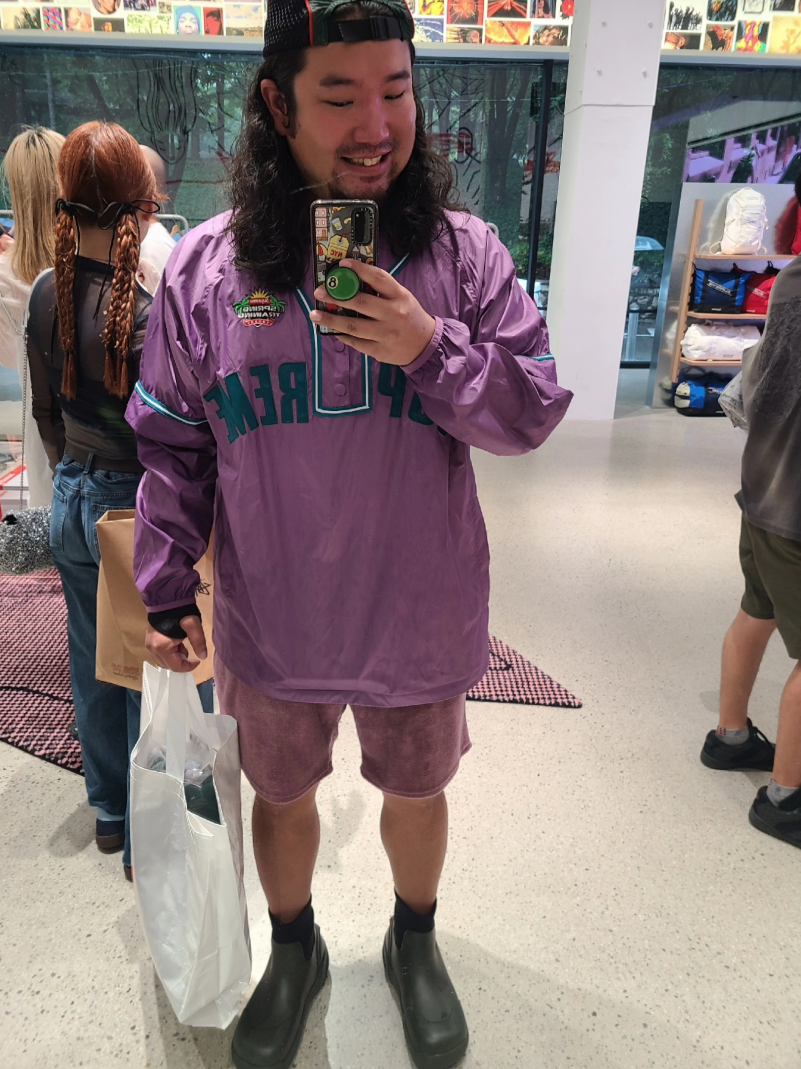 Supreme S Logo Zip Up Hooded Sweatshirt Dark Green - 23FW, Supreme New Era S Logo Beanie Olive - 23FW 착용 스타일 - 2