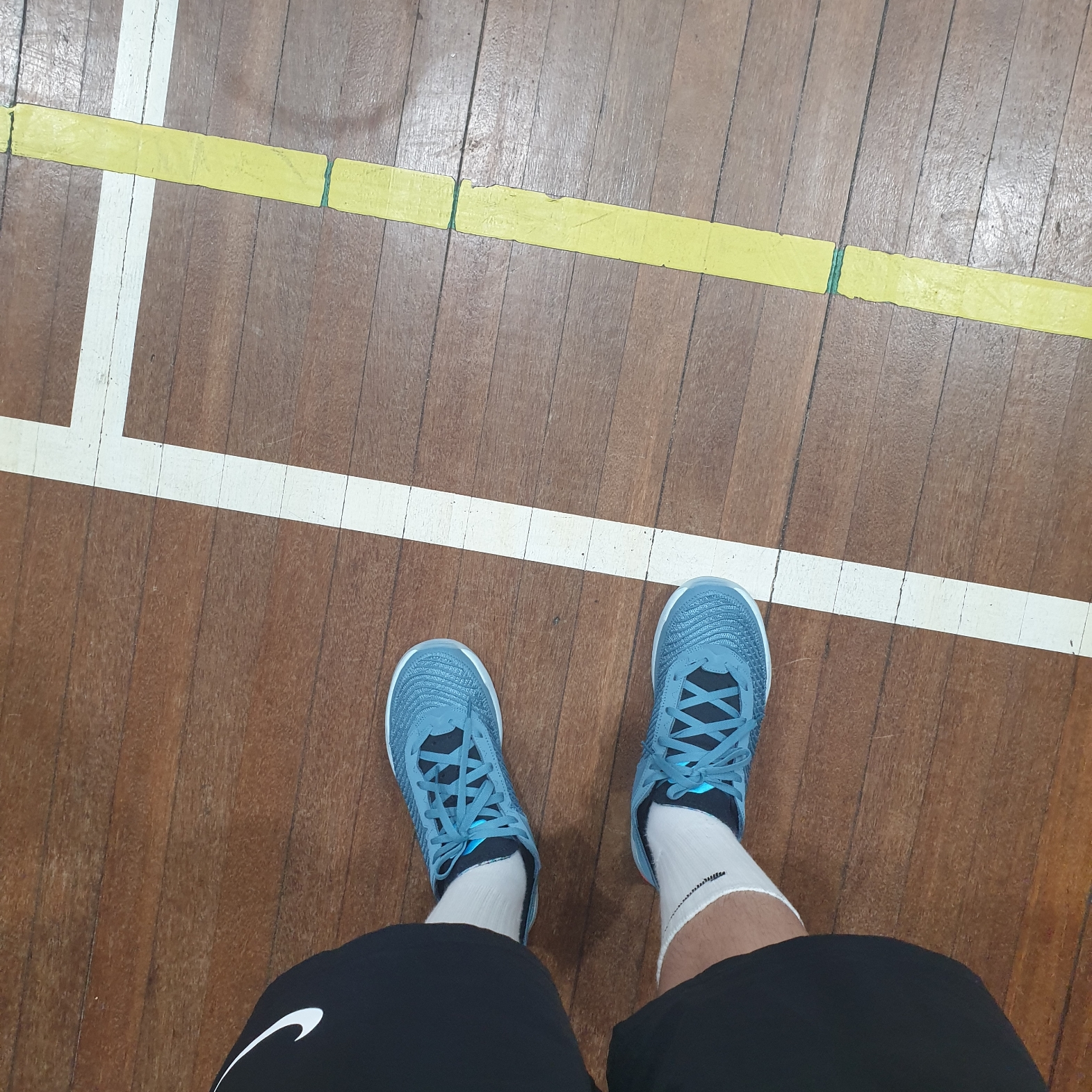 Jordan Luka 1 Next Nature PF Noise Aqua Blue Lightning 착용 스타일