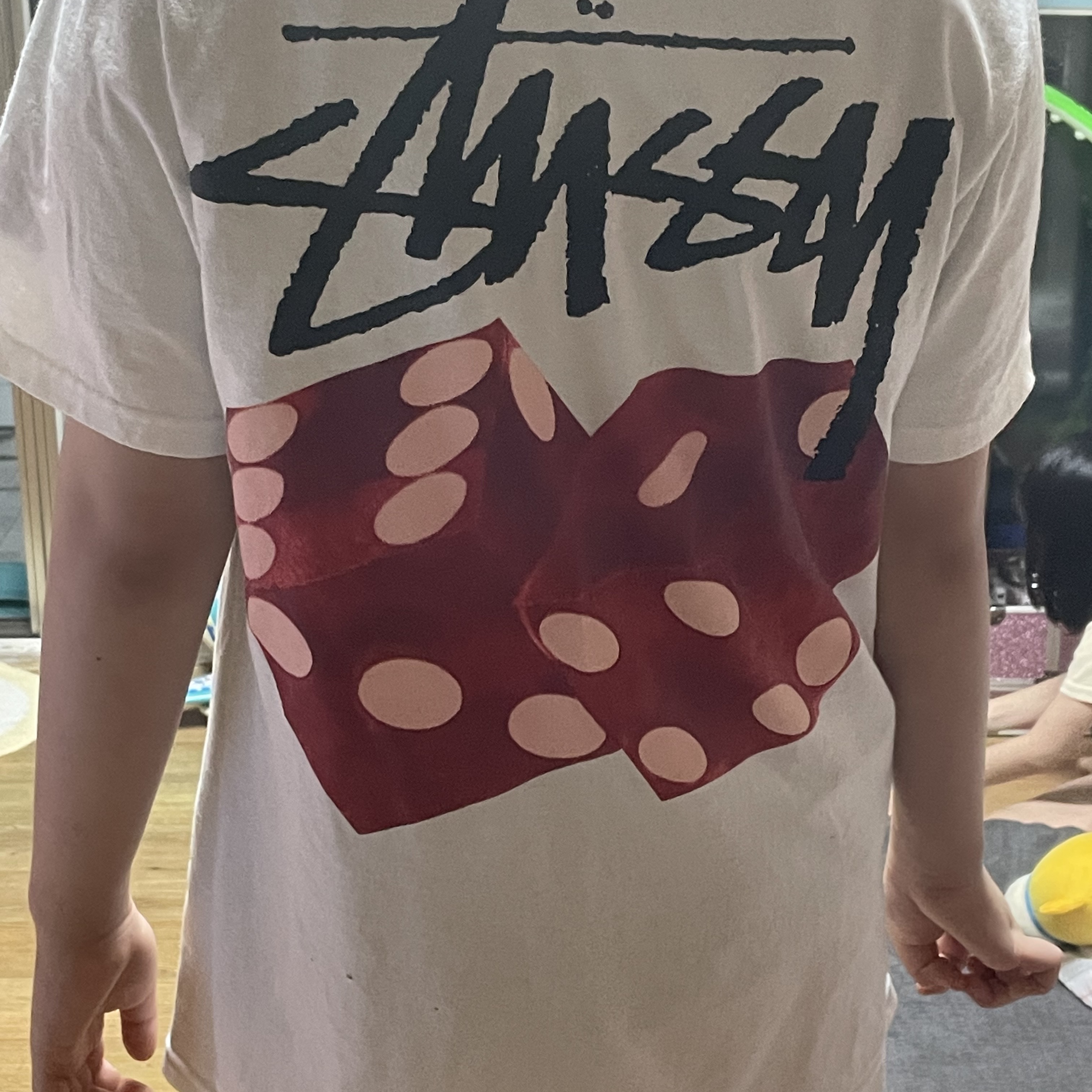 Stussy Diced Out T-Shirt White 착용 스타일