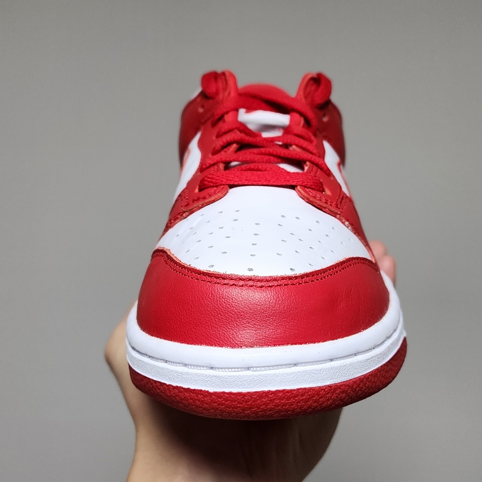 Nike Dunk Low SP White and University Red 2023 착용 스타일