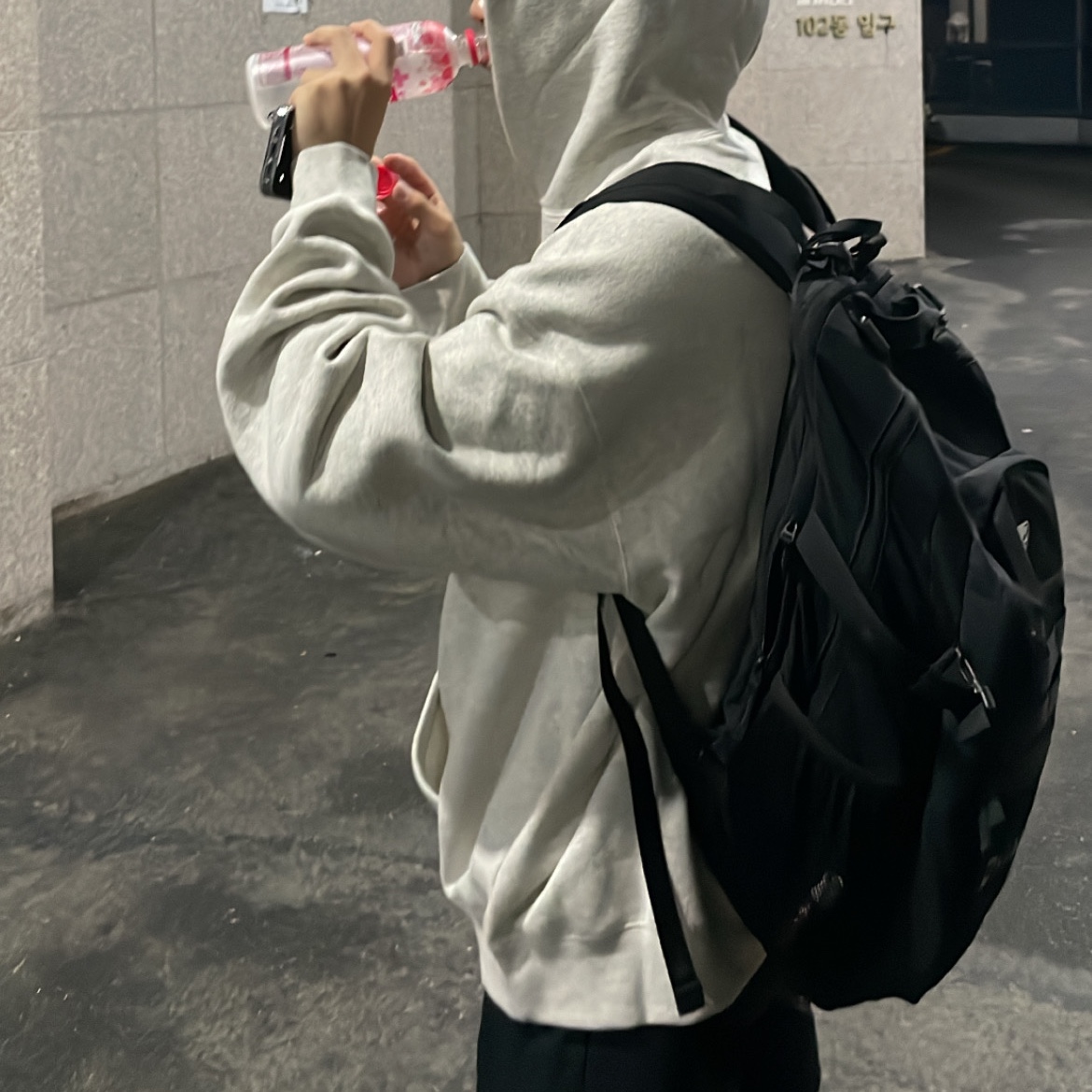 Essentials The Core Collection Hoodie Light Oatmeal 착용 스타일 - 2