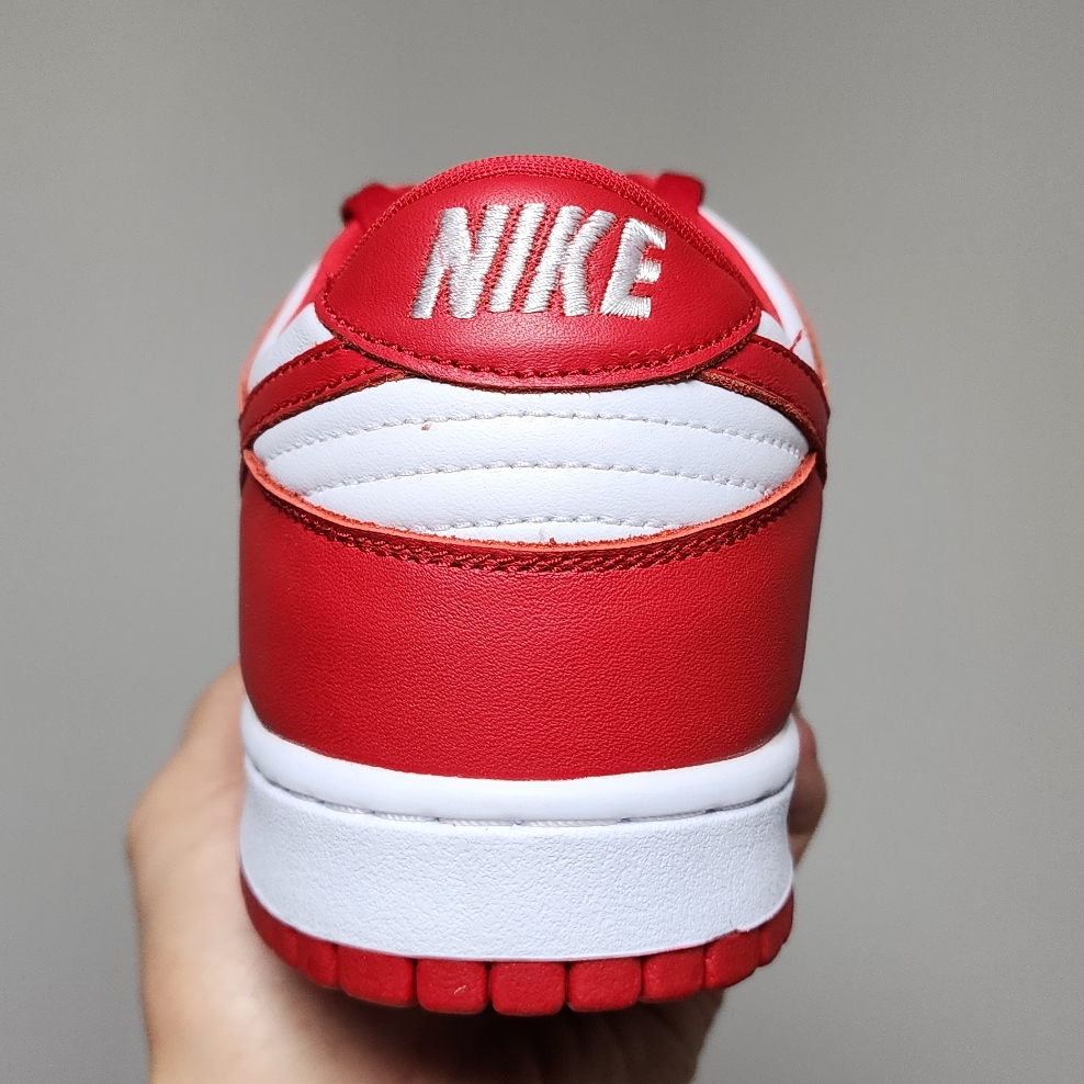 Nike Dunk Low SP White and University Red 2023 착용 스타일