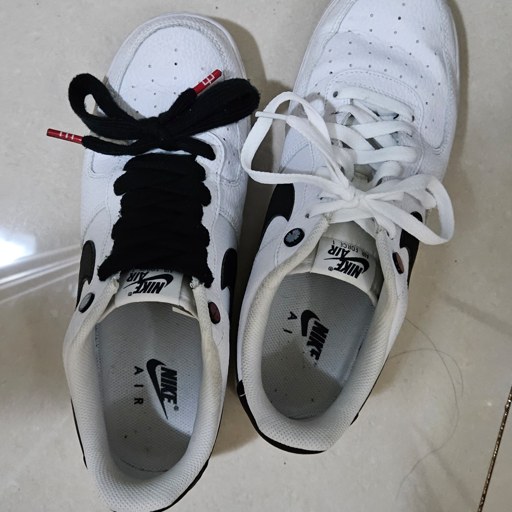 Nike Air Force 1 '07 White Black 착용 스타일