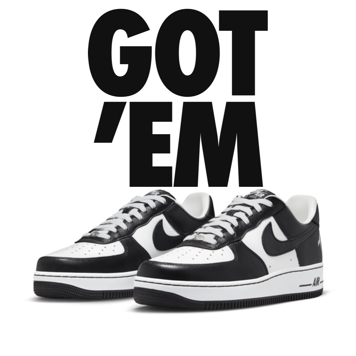 Nike x Terror Squad Air Force 1 Low QS Blackout 착용 스타일