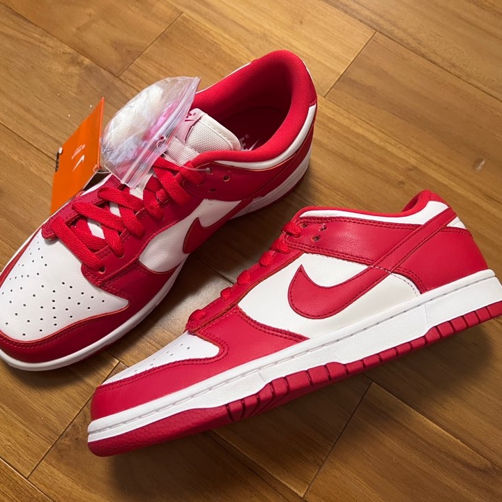 Nike Dunk Low SP White and University Red 2023 착용 스타일