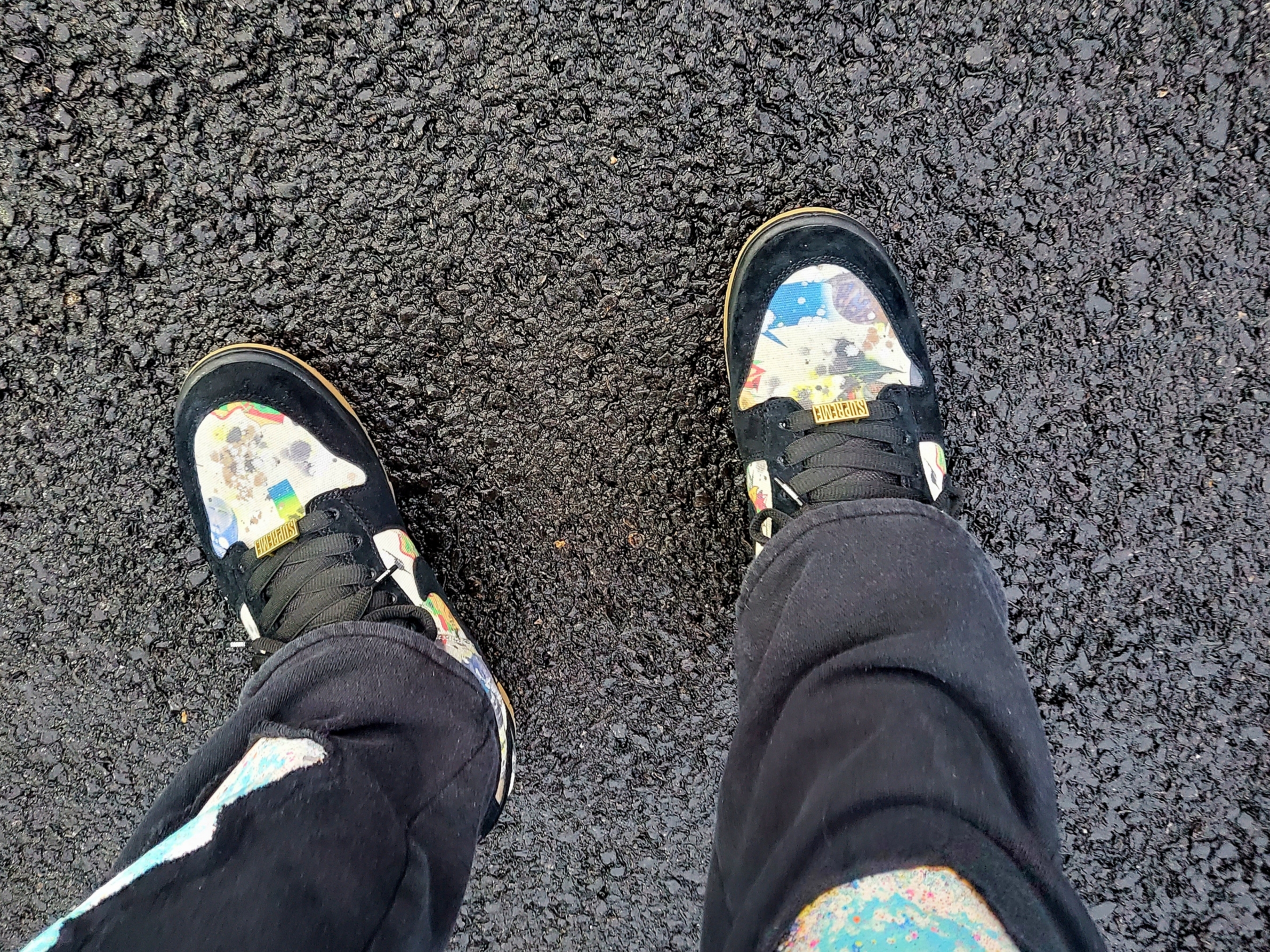 Nike x Supreme SB Dunk Low QS Rammellzee Black 착용 스타일