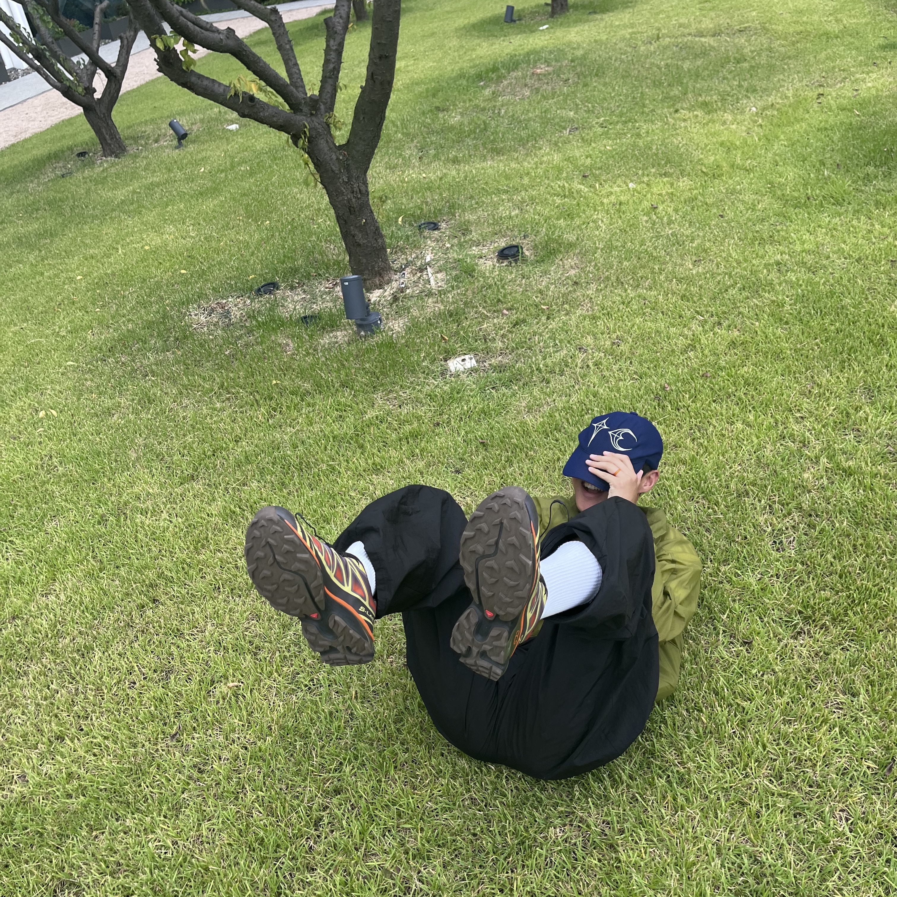 Sansan Gear Light Jacket Green - 22SS, Sansan Gear Side Snap Pants Black 착용 스타일 - 2