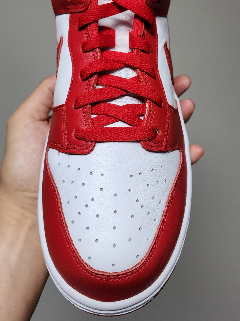 Nike Dunk Low SP White and University Red 2023 착용 스타일