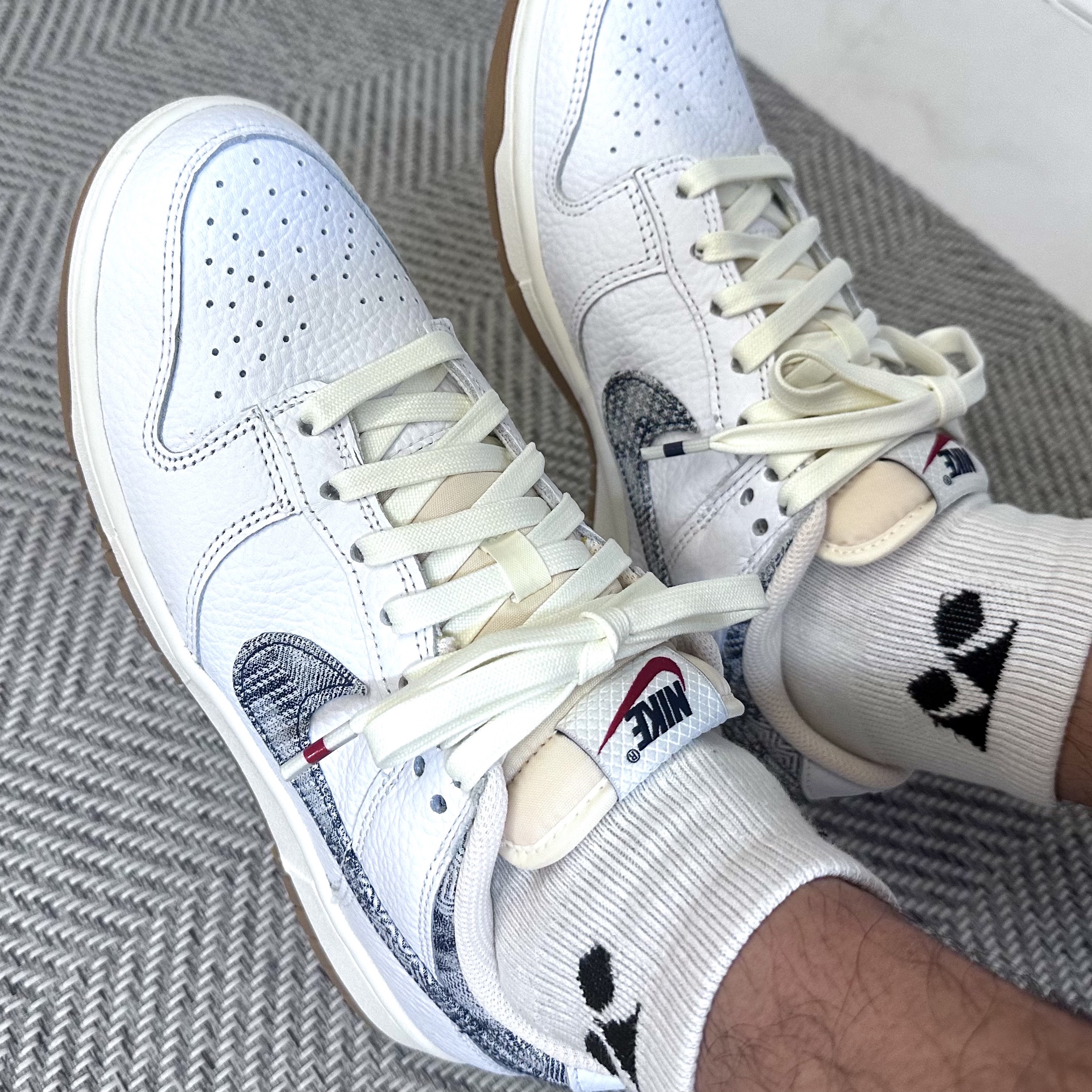 Nike Dunk Low Washed Denim 착용 스타일