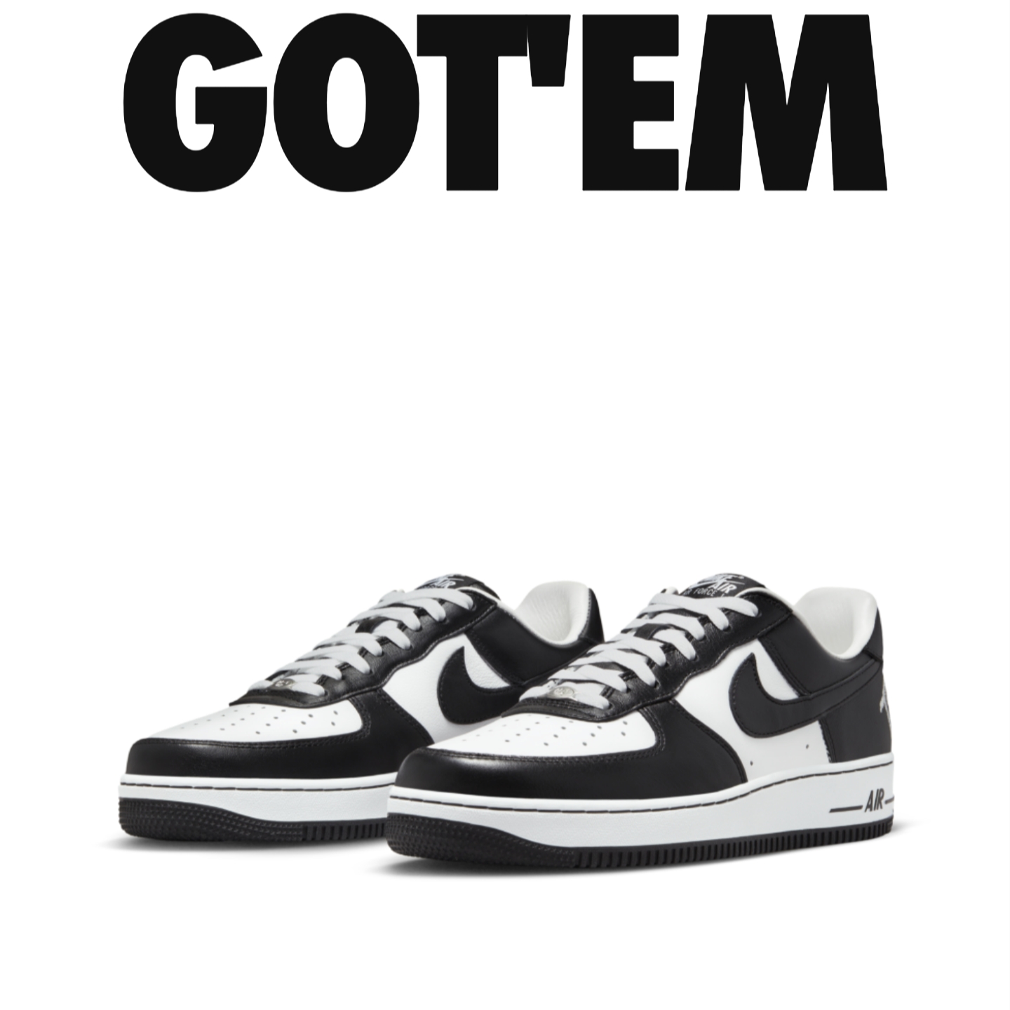 Nike x Terror Squad Air Force 1 Low QS Blackout 착용 스타일