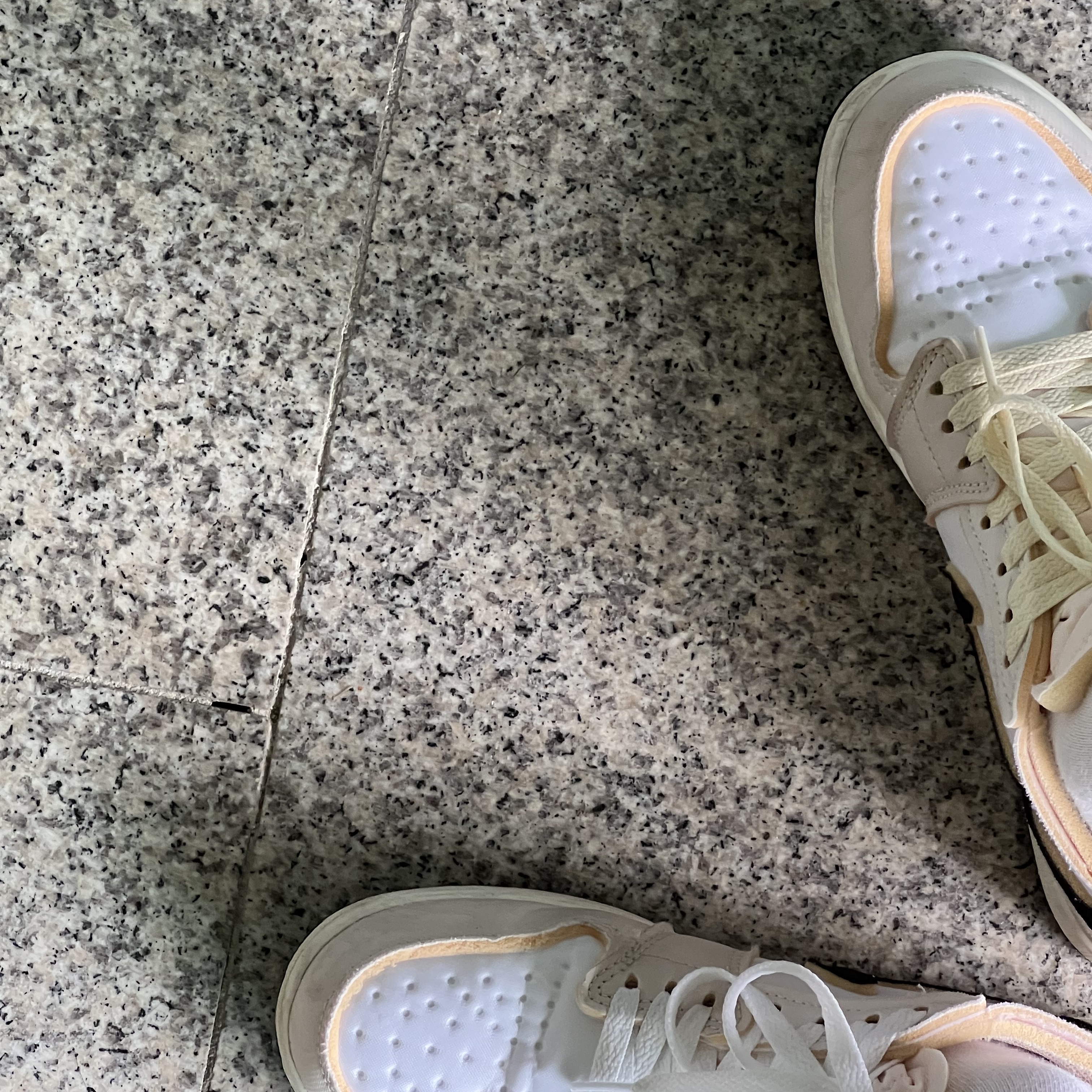 Jordan 1 Retro Low OG EX White and Coconut Milk 착용 스타일 - 1