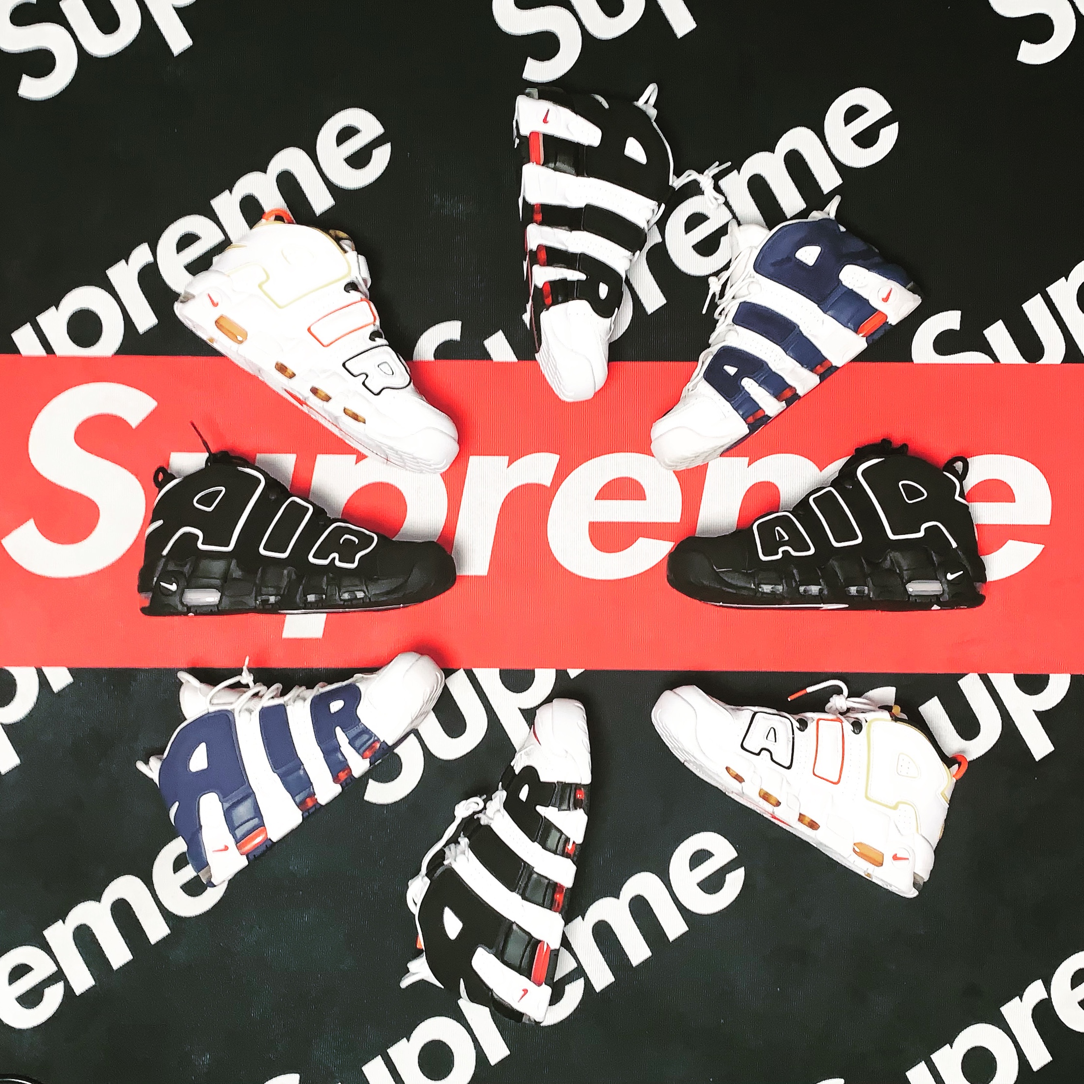Nike Air More Uptempo Knicks, Nike Air More Uptempo Black White 2010 착용 스타일